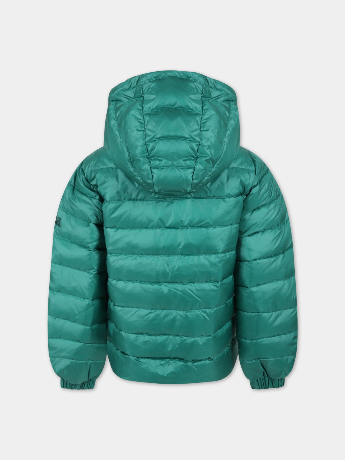 Piumino verde per bambino con logo,Add,ADMGB003 YA278 1010