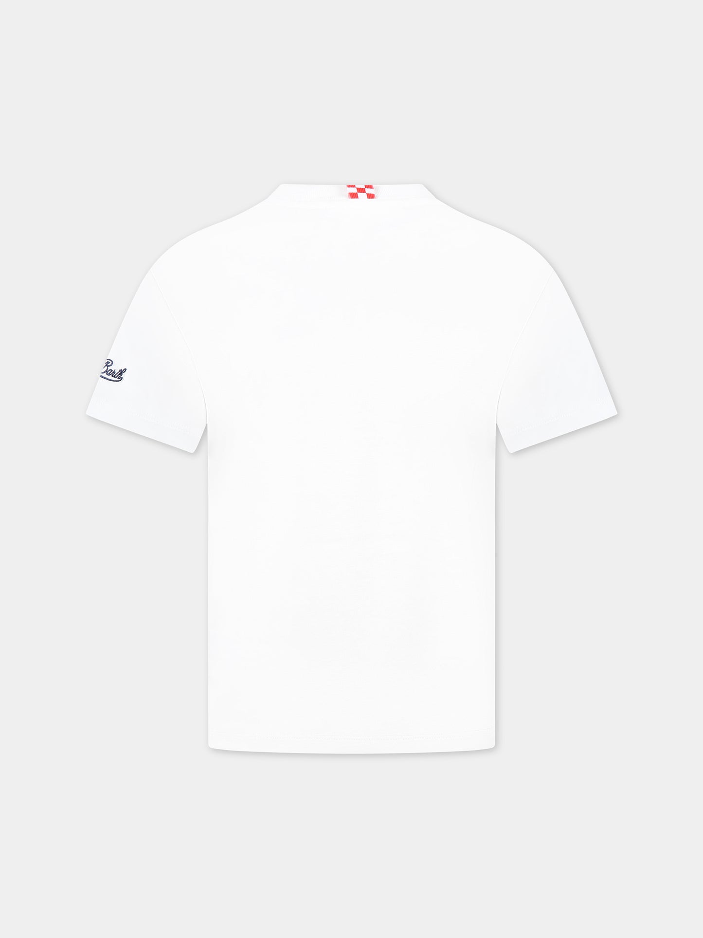 T-shirt bianca per bambino con stampa Ducky, Big Babol e logo,Mc2 Saint Barth,TSHIRT BOY DUCKY BIG BABOL 01N