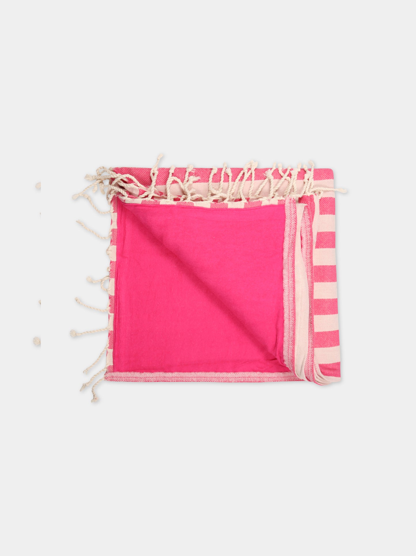 Telo-mare multicolor per bambina con logo giallo,Mc2 Saint Barth,FOUTASPONGE VERTICAL BIGLIG 0177