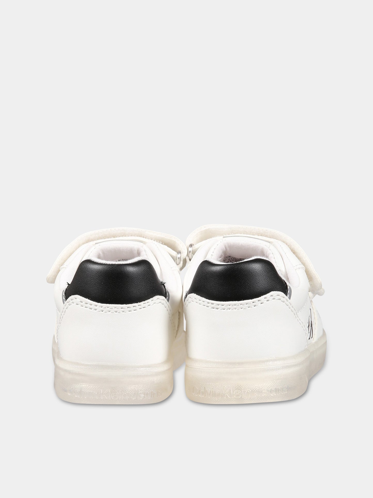 Sneakers bianche per bambini con logo,Calvin Klein Kids,V1X9 80546 1355100