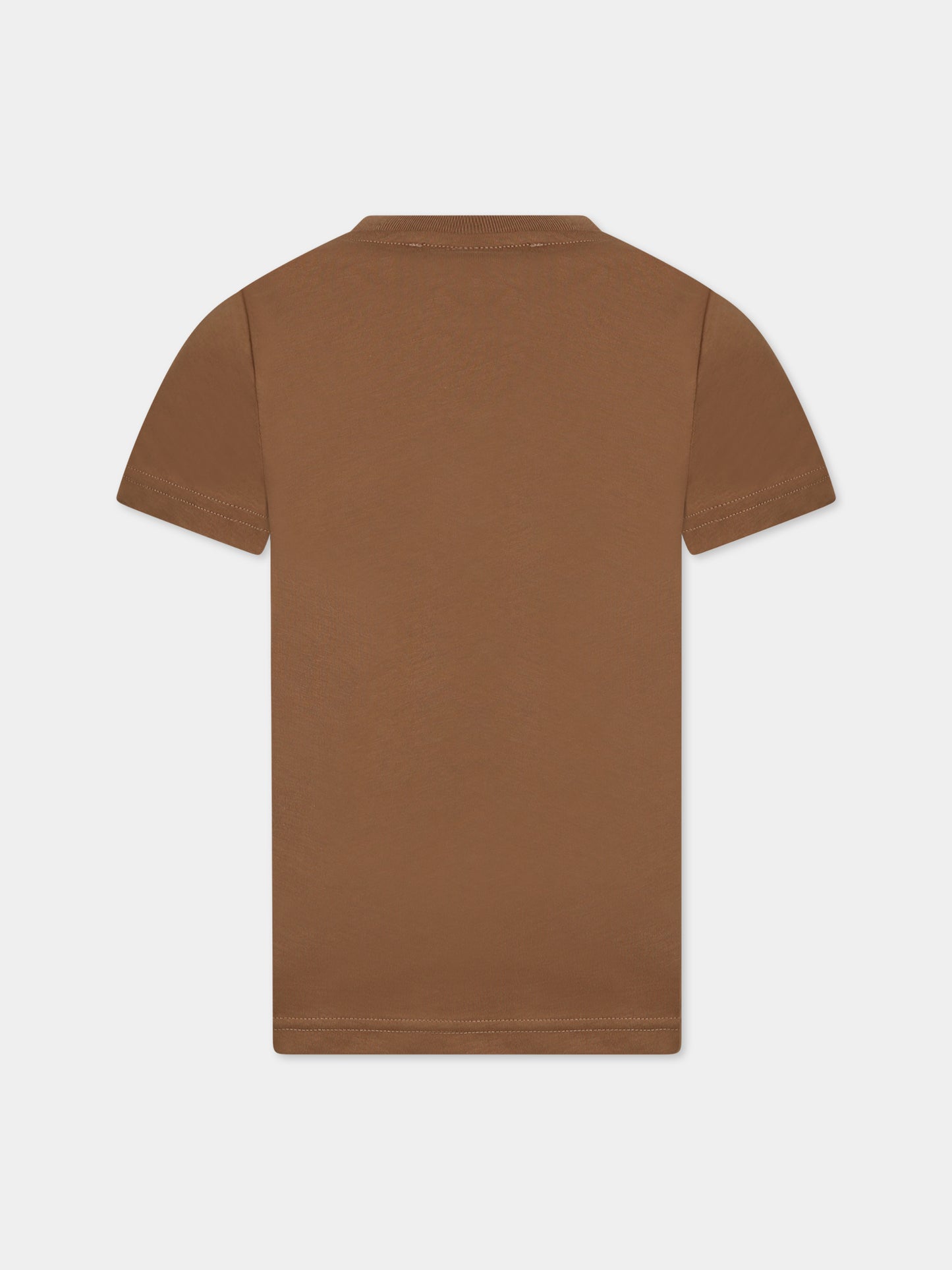 T-shirt marrone per bambino con logo,Dsquared2,DQ1757 D00MV D2T948U DQ769