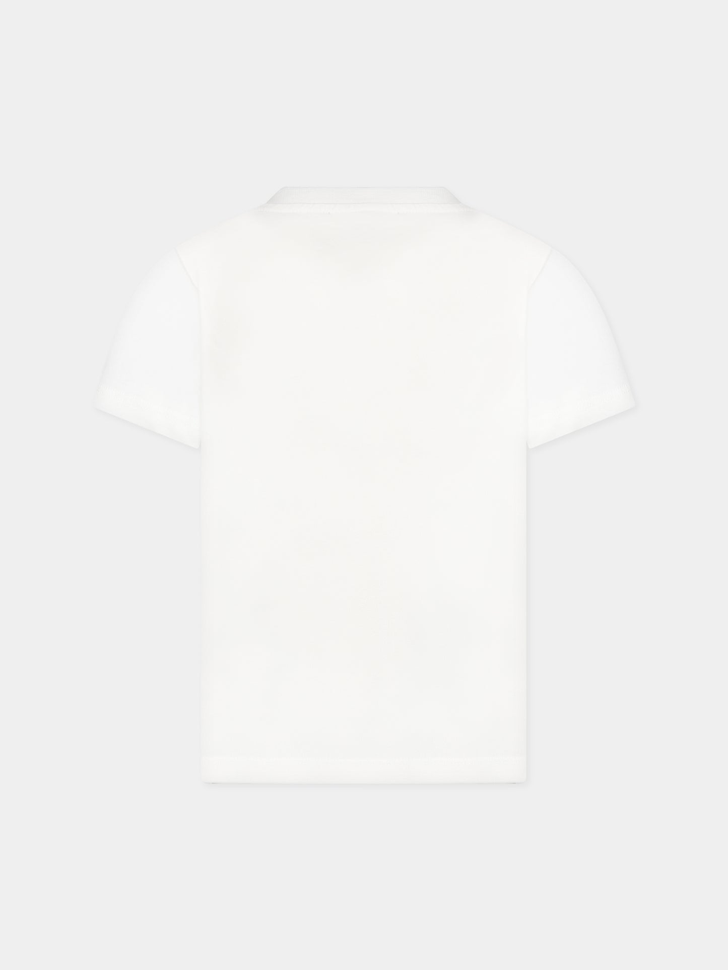 T-shirt bianca per bambina con logo,Balmain Kids,BT8A81 Z0057 102