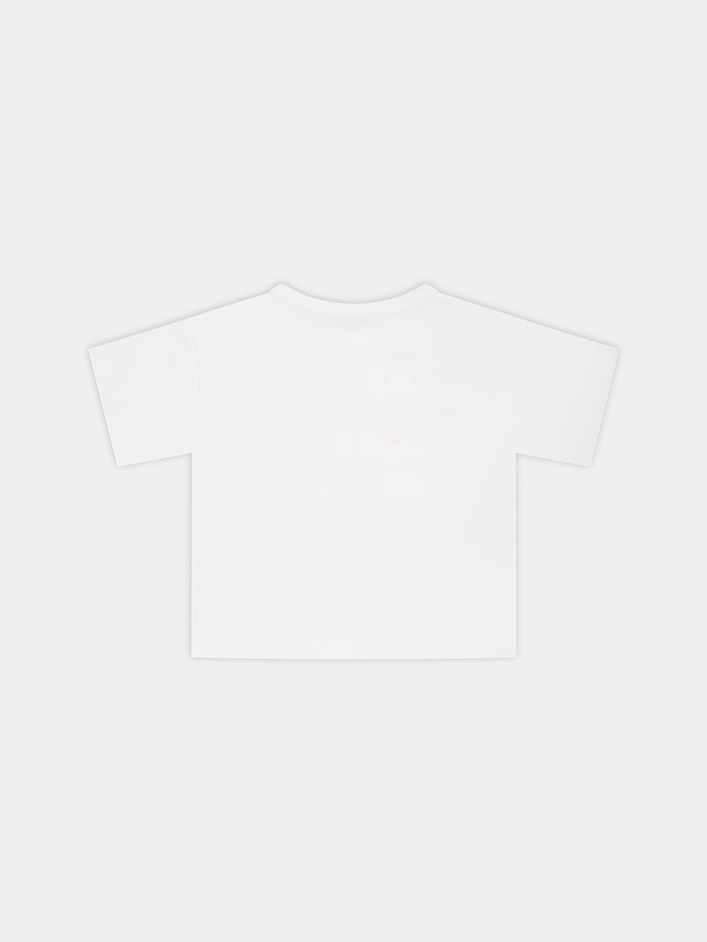 T-shirt bianca per neonata con logo,Kenzo Kids,K05509 12P