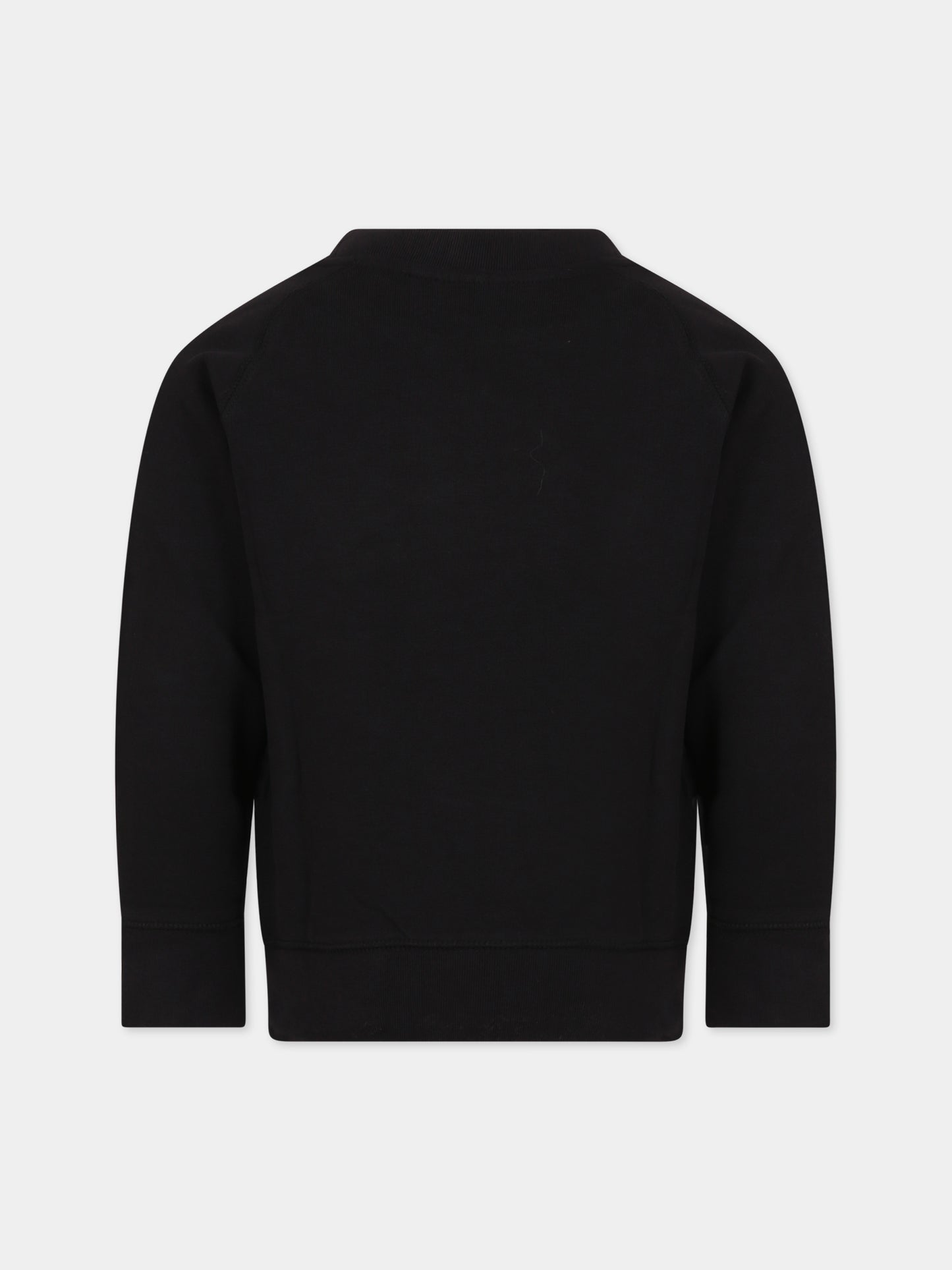 Felpa nera per bambini con smile,Molo,6W23J204 0099