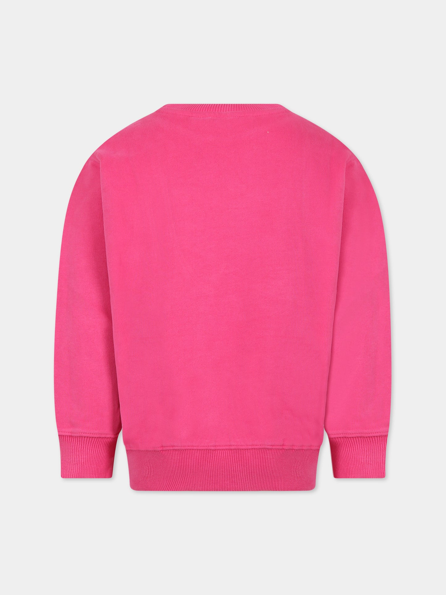 Felpa fucsia per bambina con scritta,Molo,6W23J205 8775