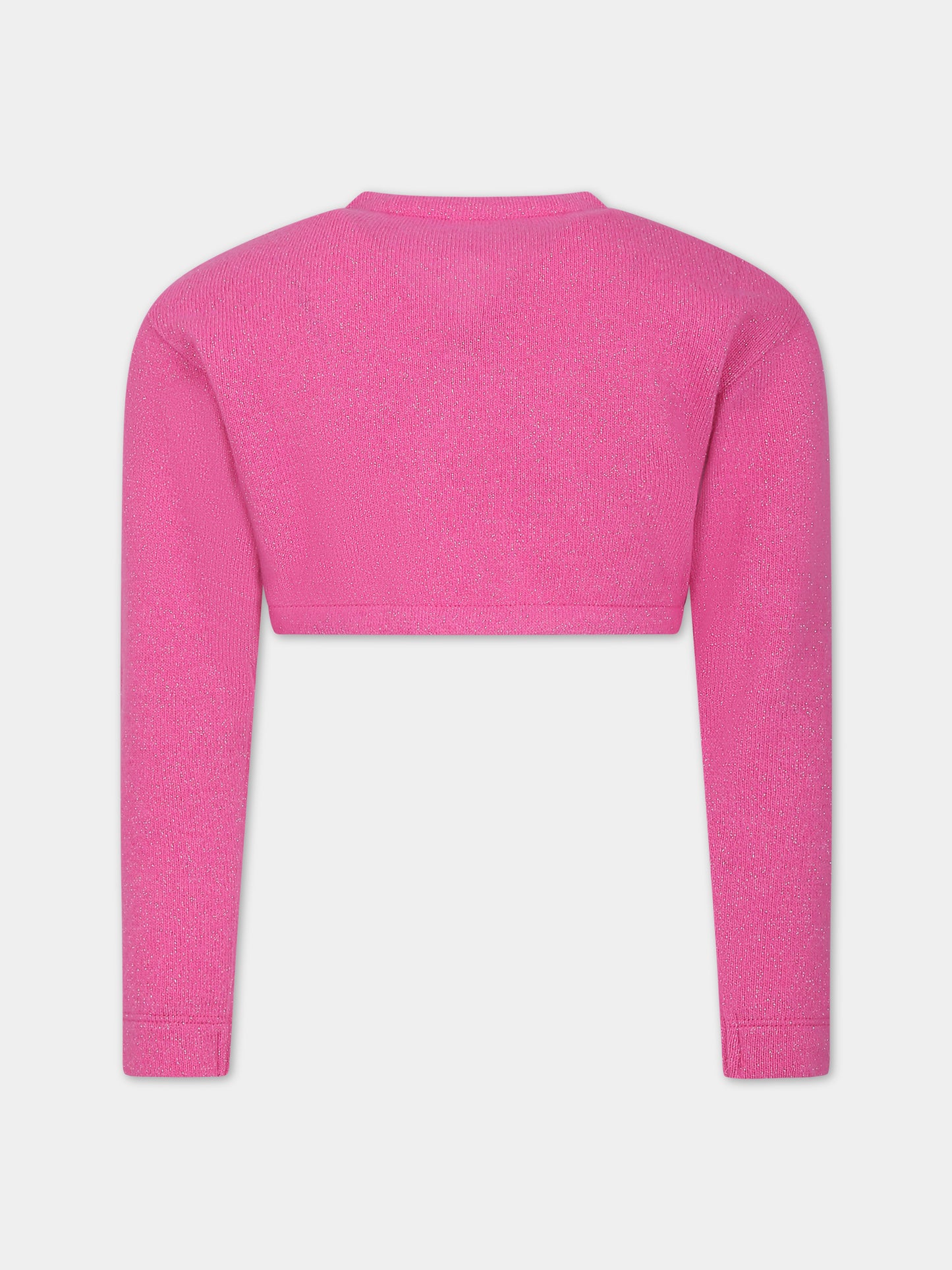 Cardigan fucsia per bambina,Monnalisa,17BCAR 2203 9775