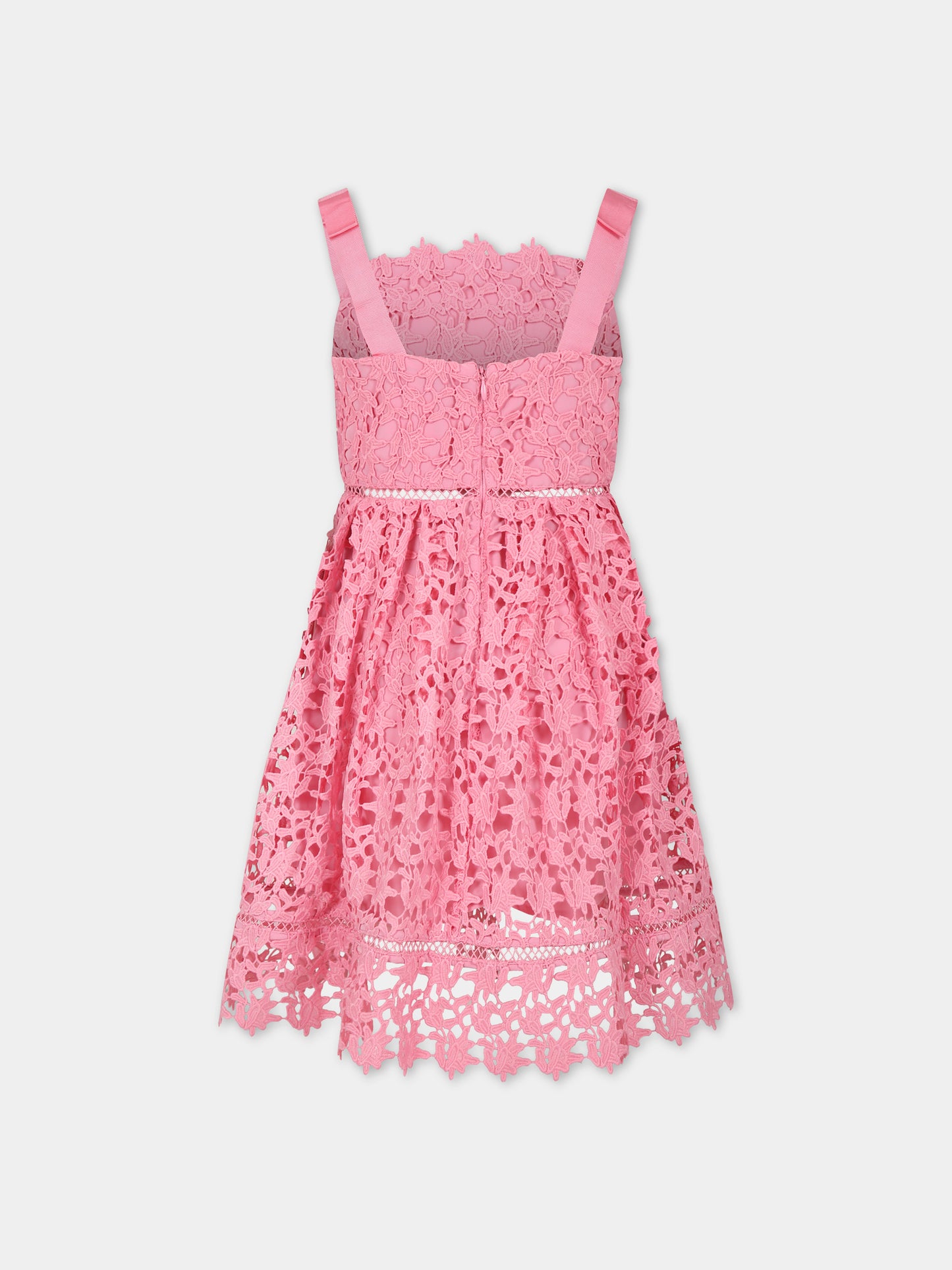 Vestito fucsia per bambina con fiocco,Self Portrait,PF23 726S P