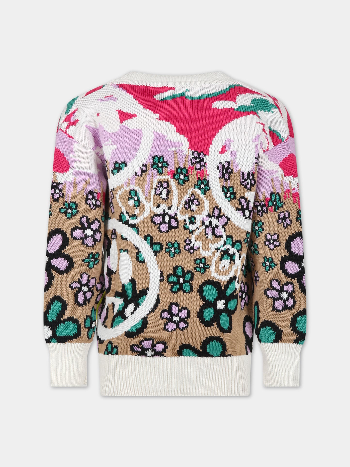 Cardigan marrone per bambina con smile e logo,Barrow,F3BKJGCA057 140