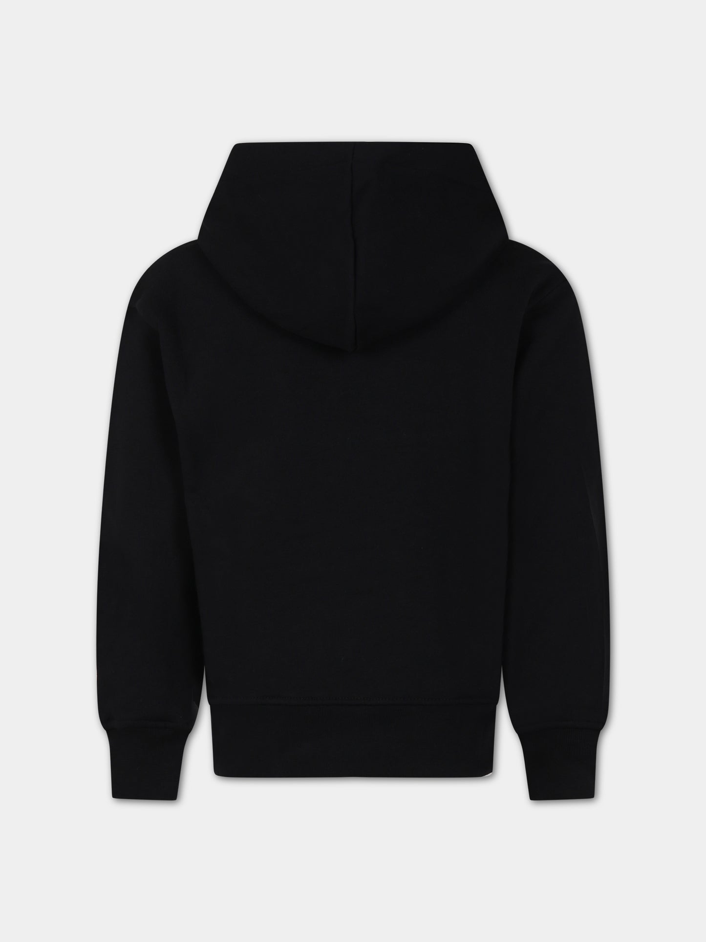 Felpa nera per bambini con logo,Msgm Kids,F3MSJUHS013 110