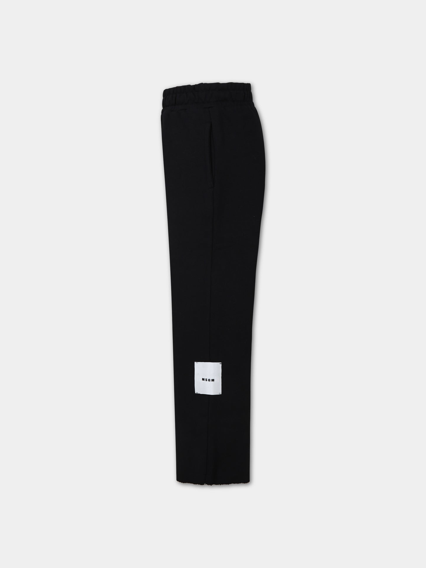 Pantaloni neri per bambino con logo,Msgm Kids,F3MSJBFP132 110