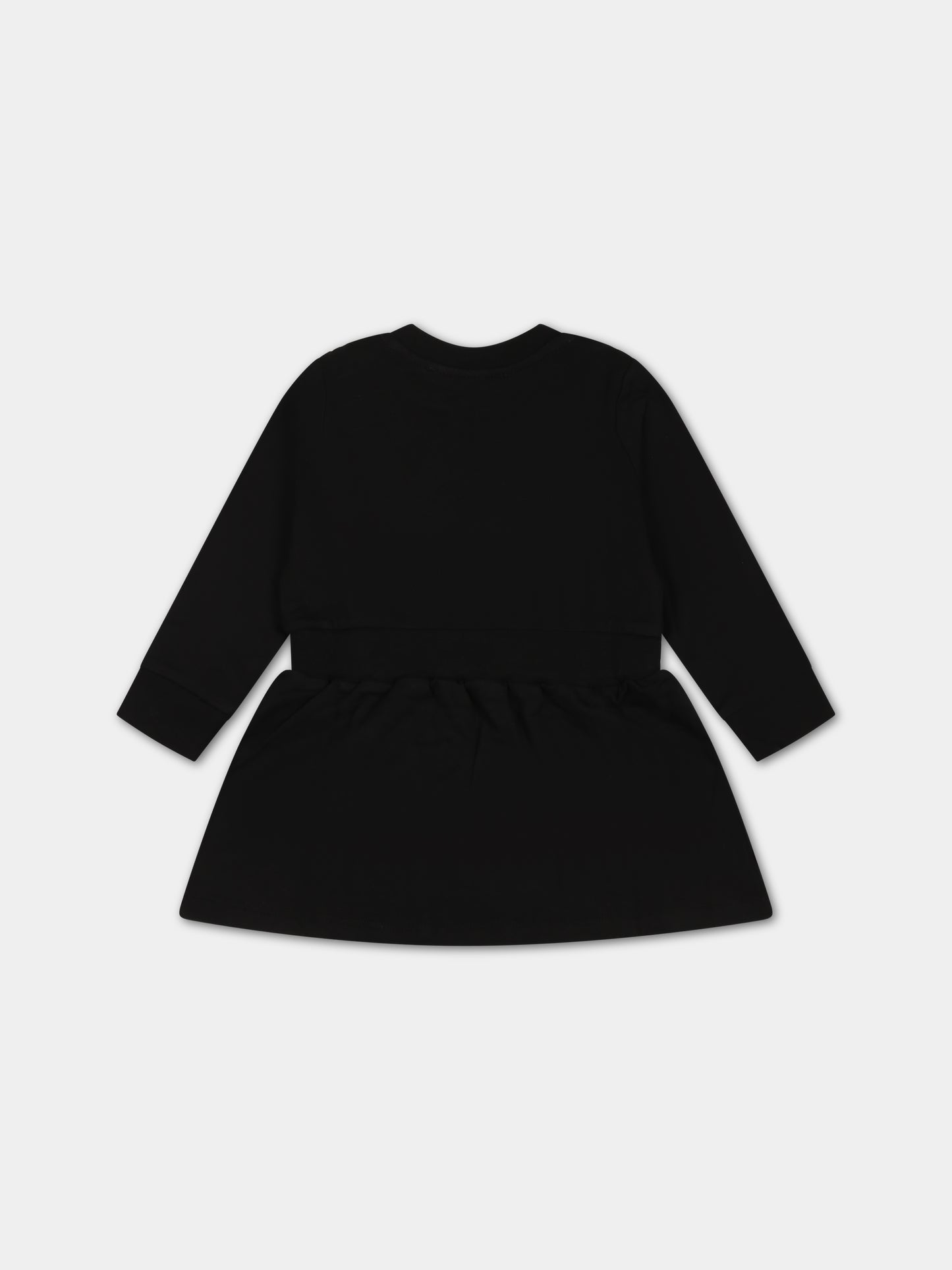 Vestito nero per neonata con logo,Msgm Kids,F3MSNGDR040 110