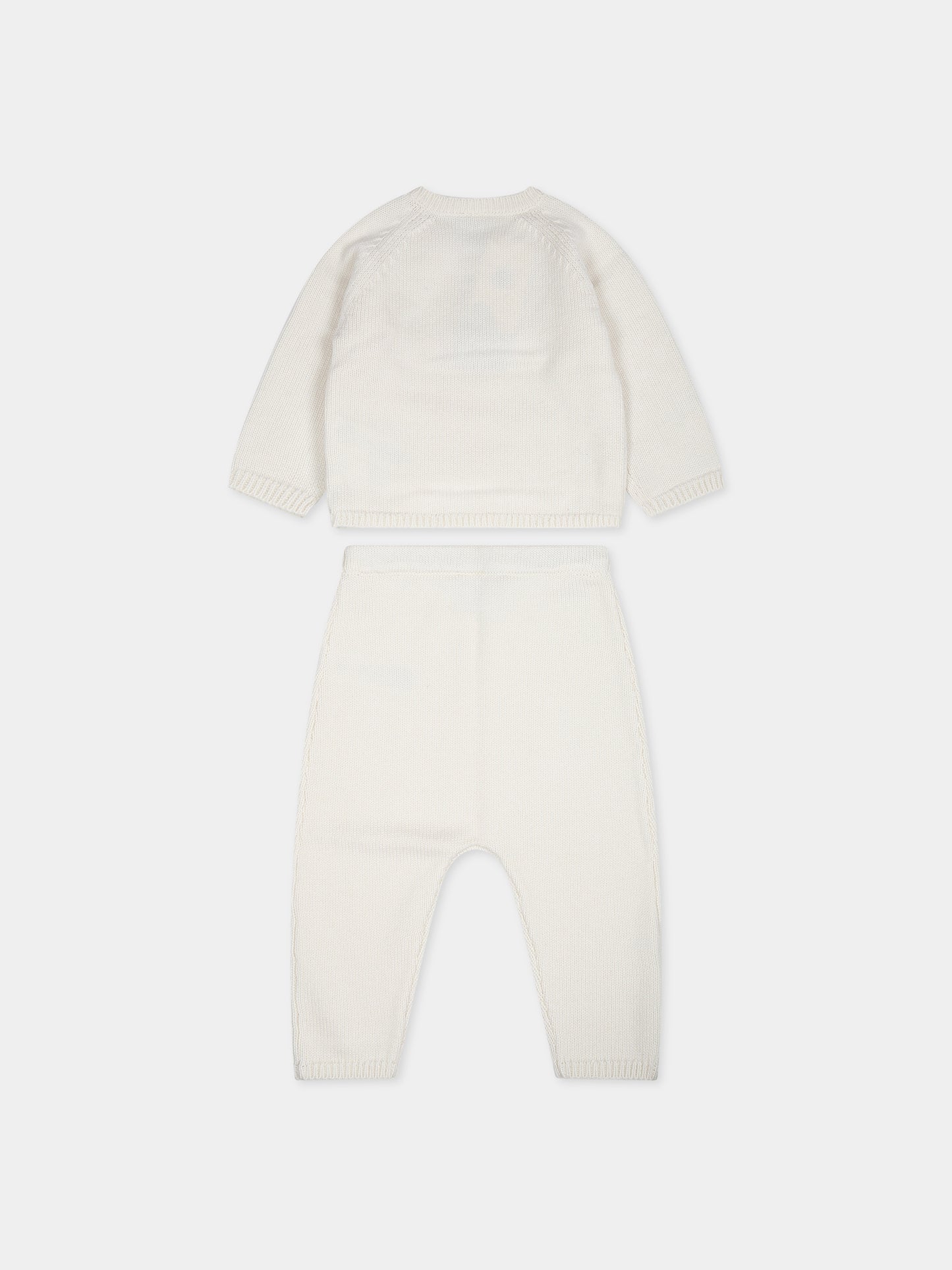 Completo avorio per neanati con cuore,Petit Bateau,A0839 03