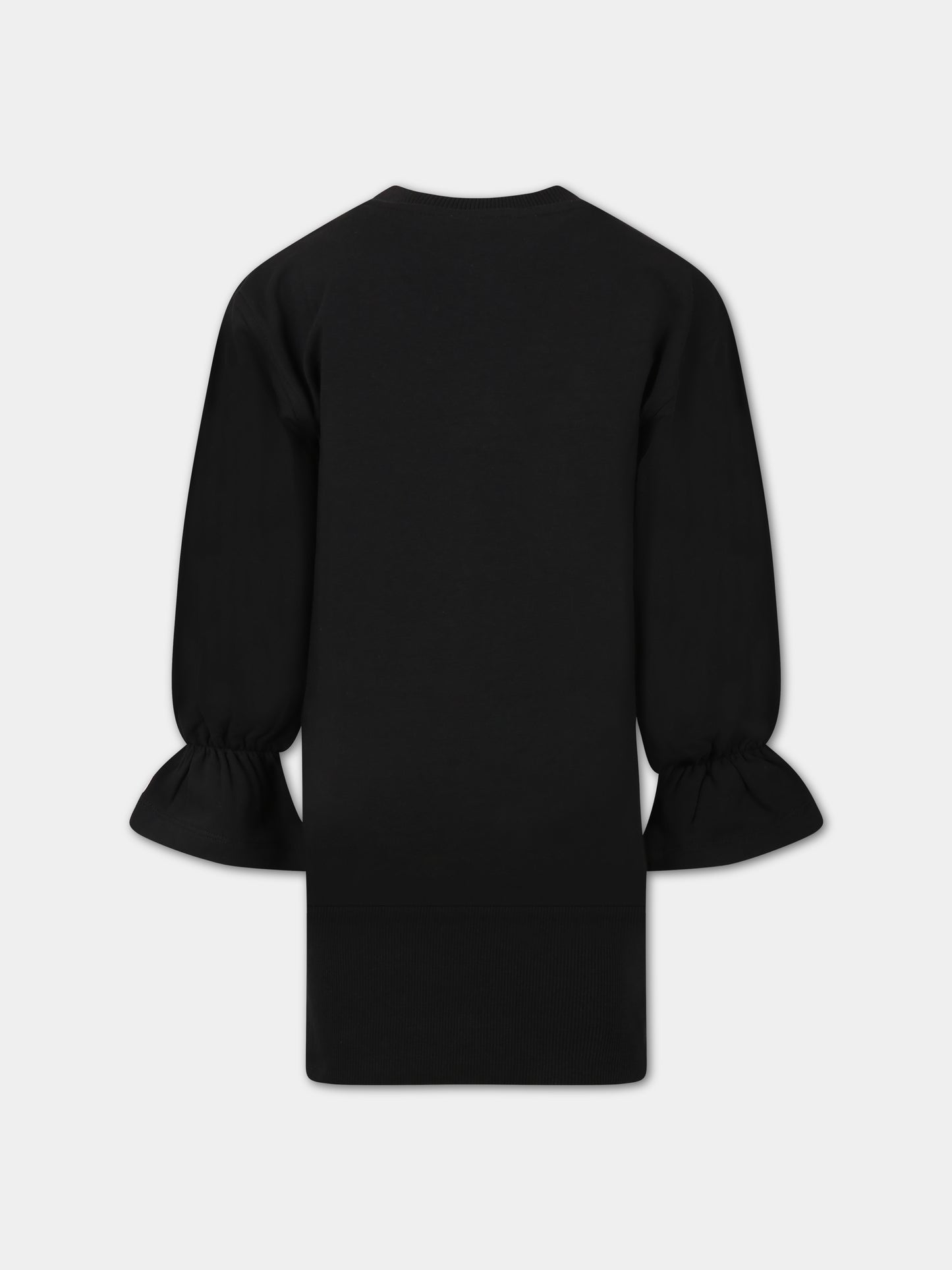 Vestito nero per bambina con Teddy bear e logo,Moschino Kids,HDV0BX LDA16 60100