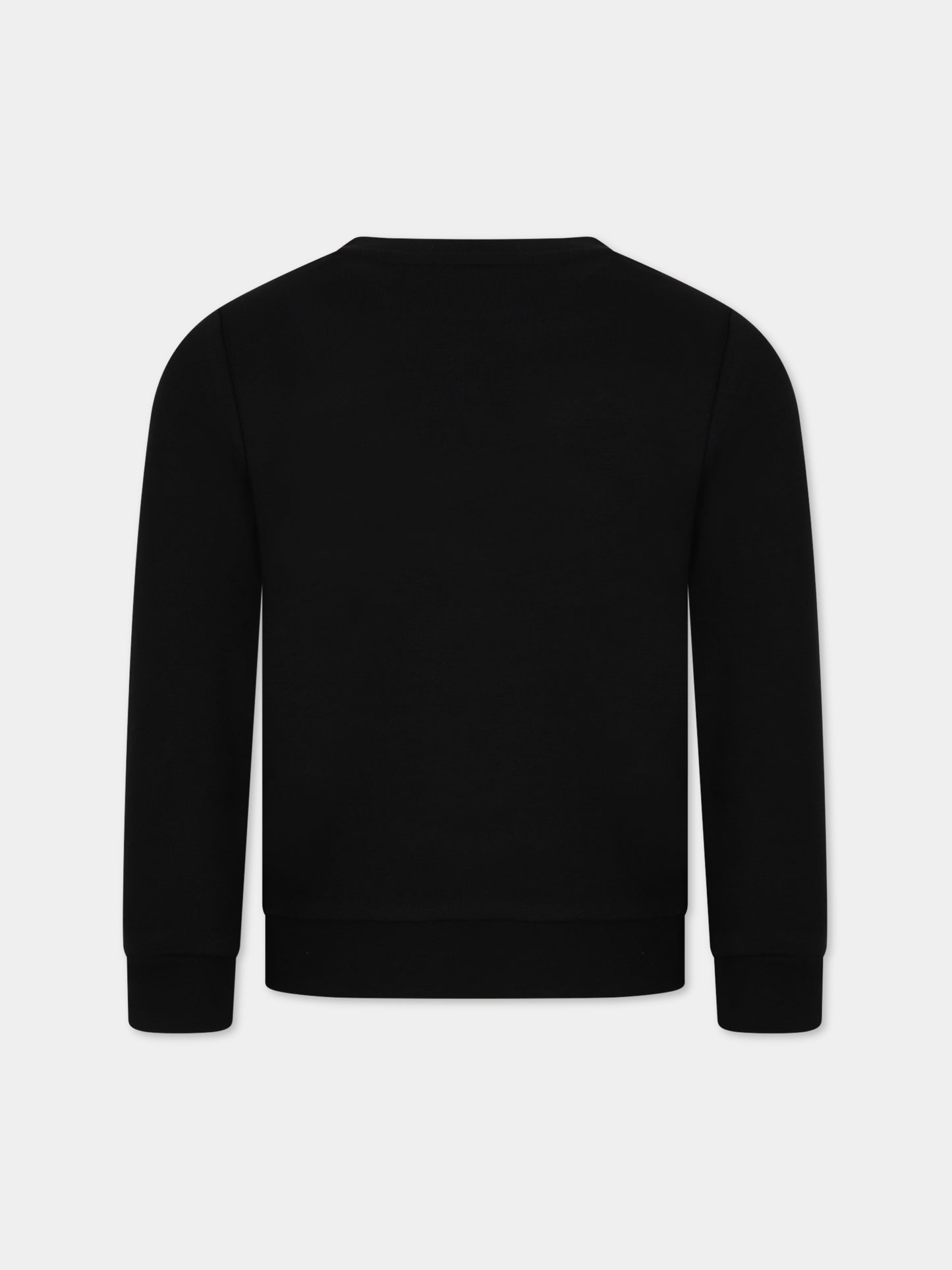 Felpa nera per bambino con logo,Boss,J25O43 09B