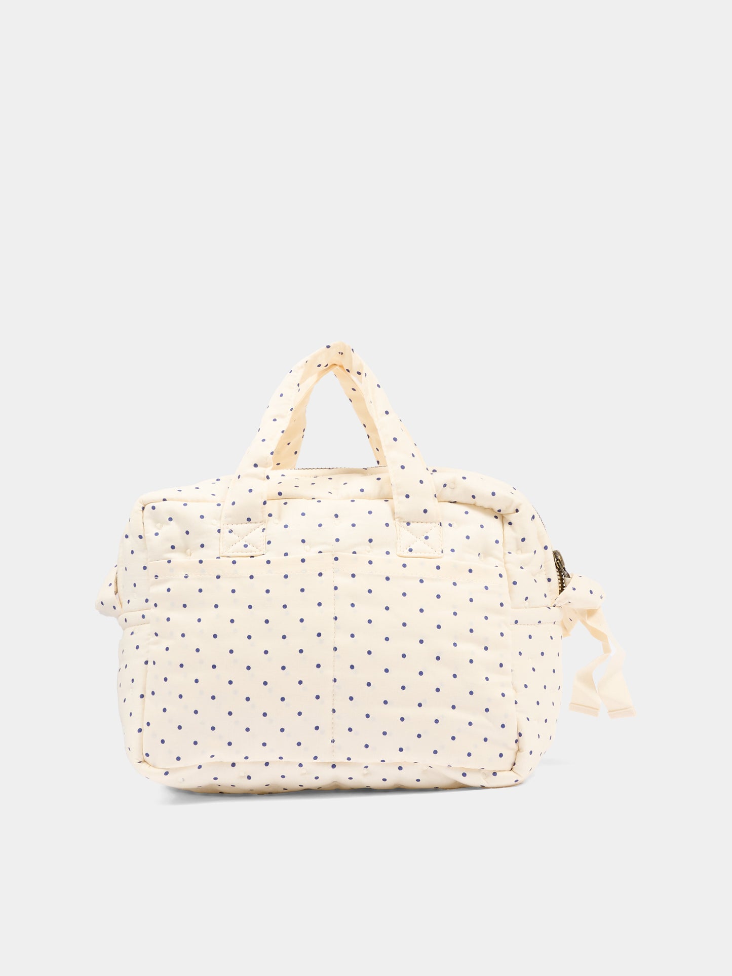 Ivory sensory play bag for girl with polka dots