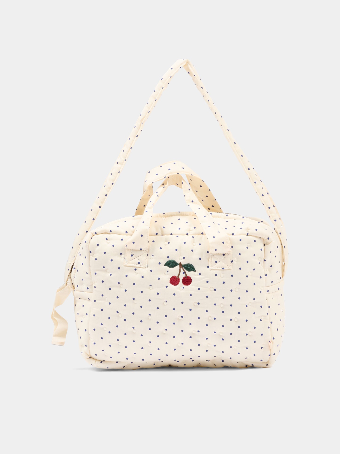 Ivory sensory play bag for girl with polka dots