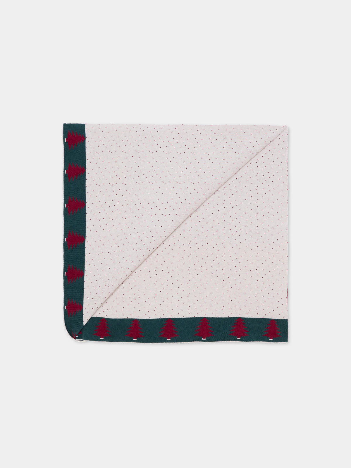 Coperta bordeaux per neonati in maglia