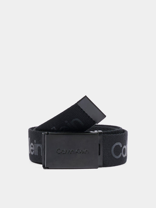 Black belt for boy with logo