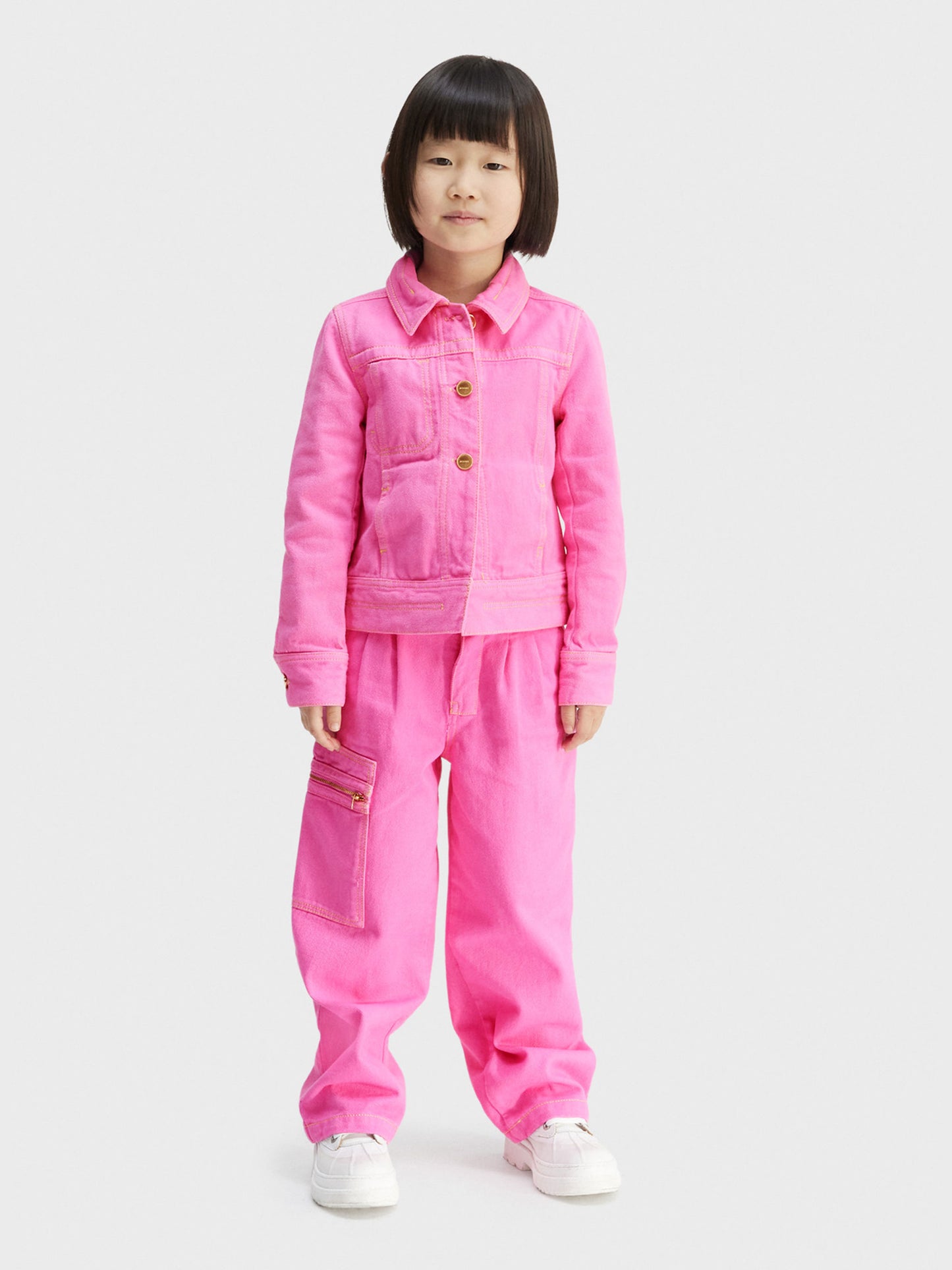 Fuchsia 'La Veste De Nimes' jacket for girl