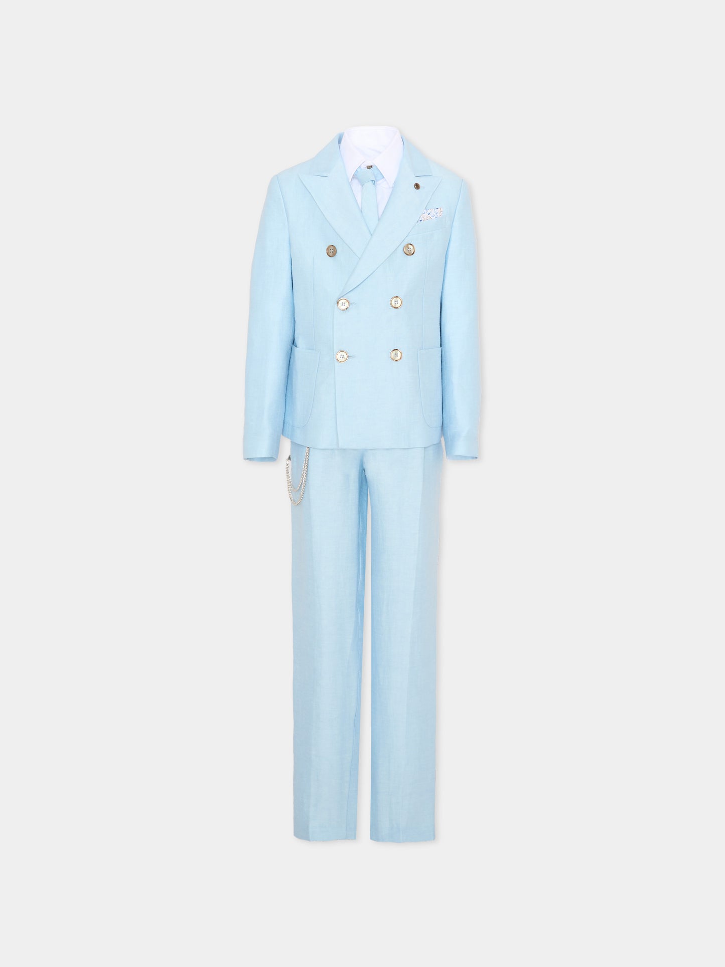 Elegant light blue suit for boy