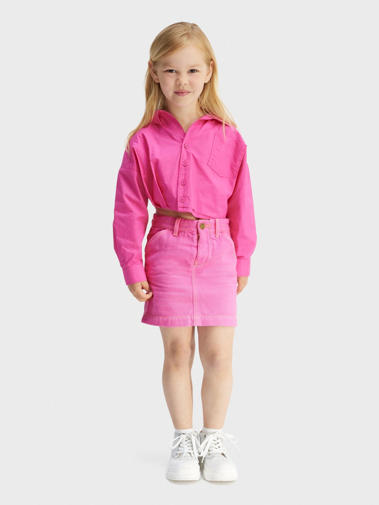 Fuchsia 'La Jupe De Nîmes' skirt for girl