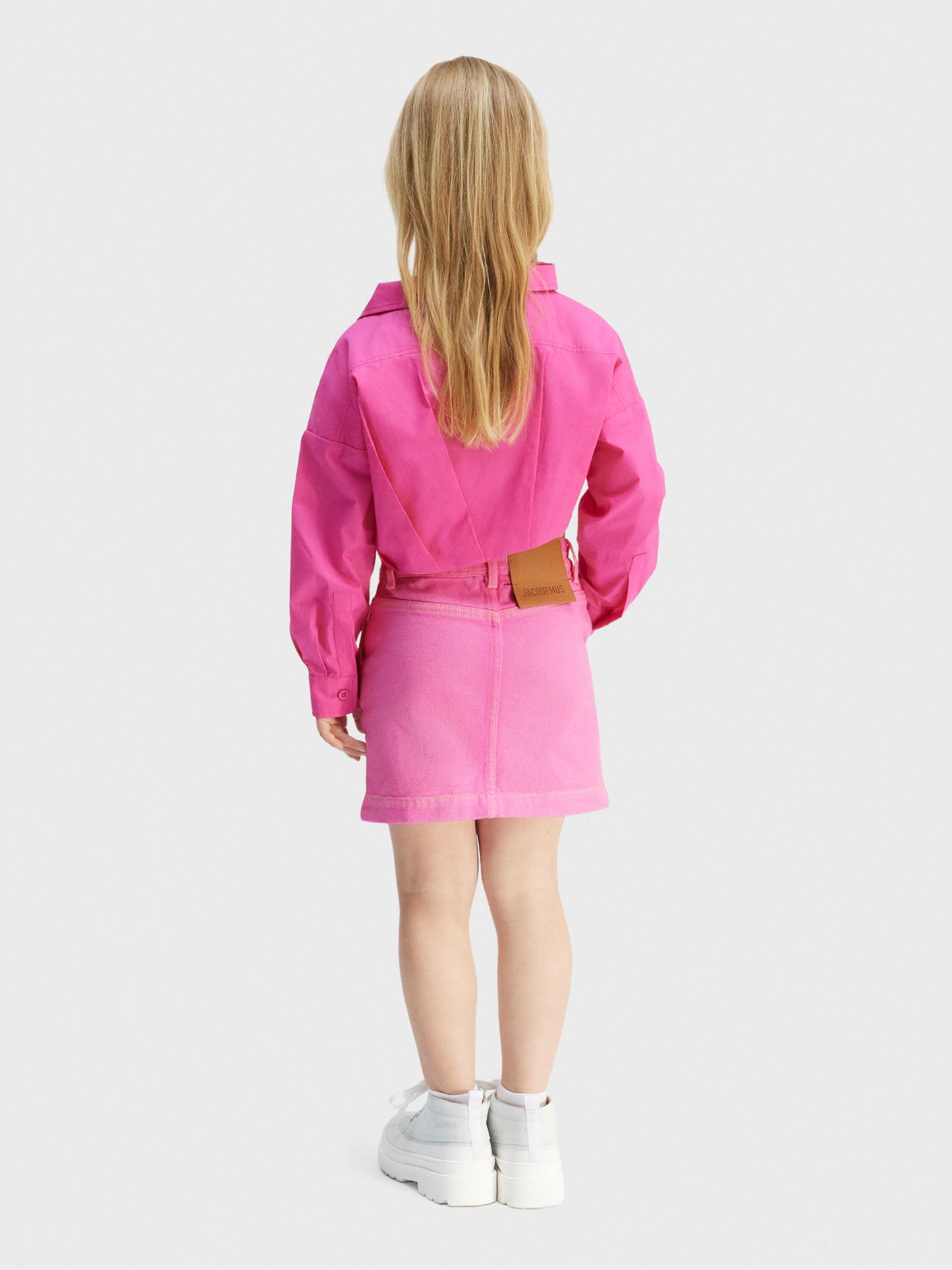 Fuchsia 'La Chemise Mejean' shirt for girl with logo