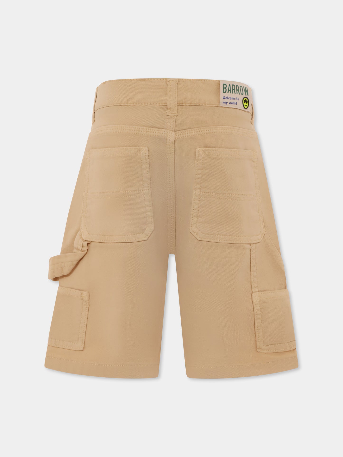 Beige shorts for kids with smile