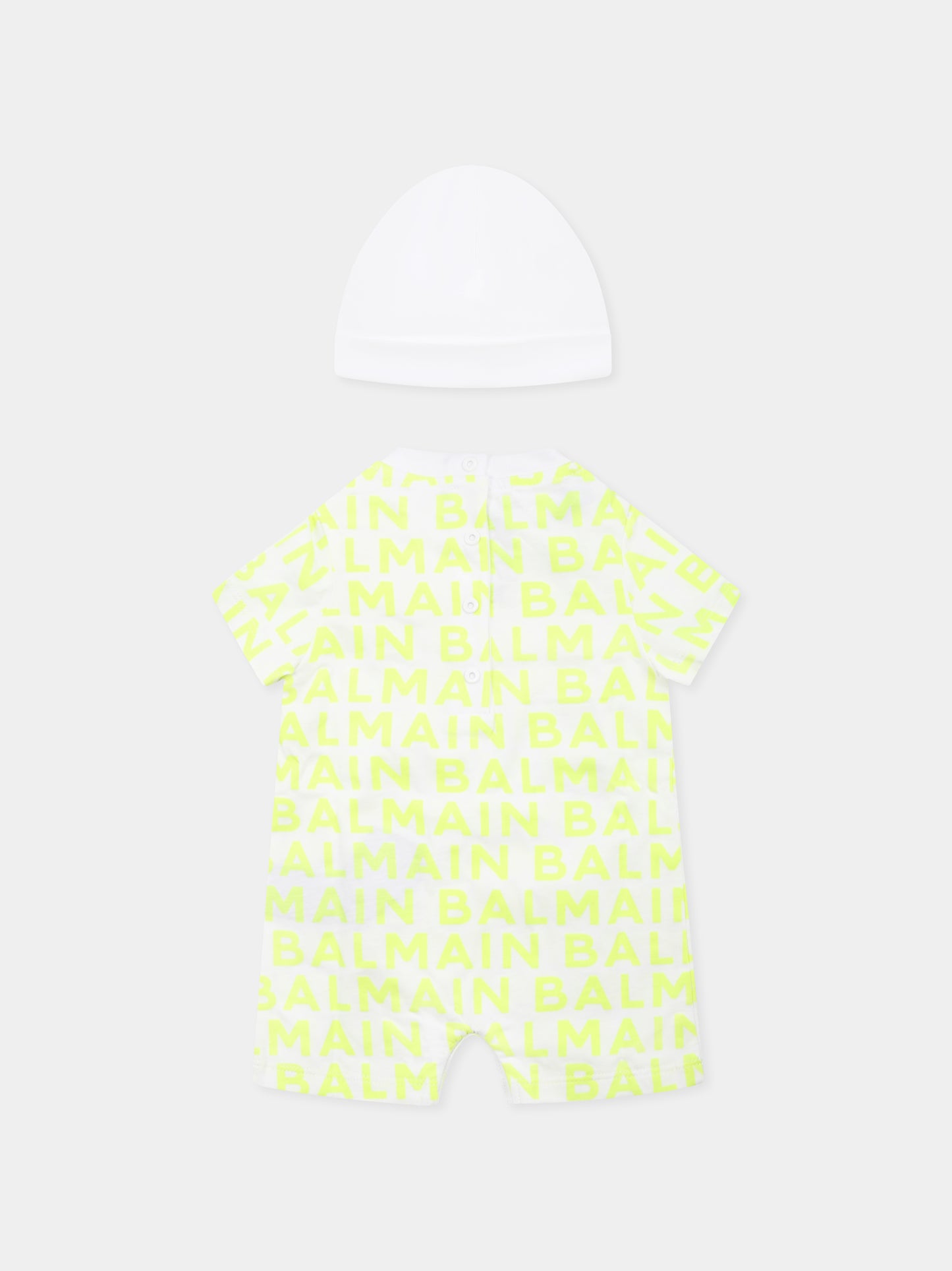 Yellow romper for babykids with logo