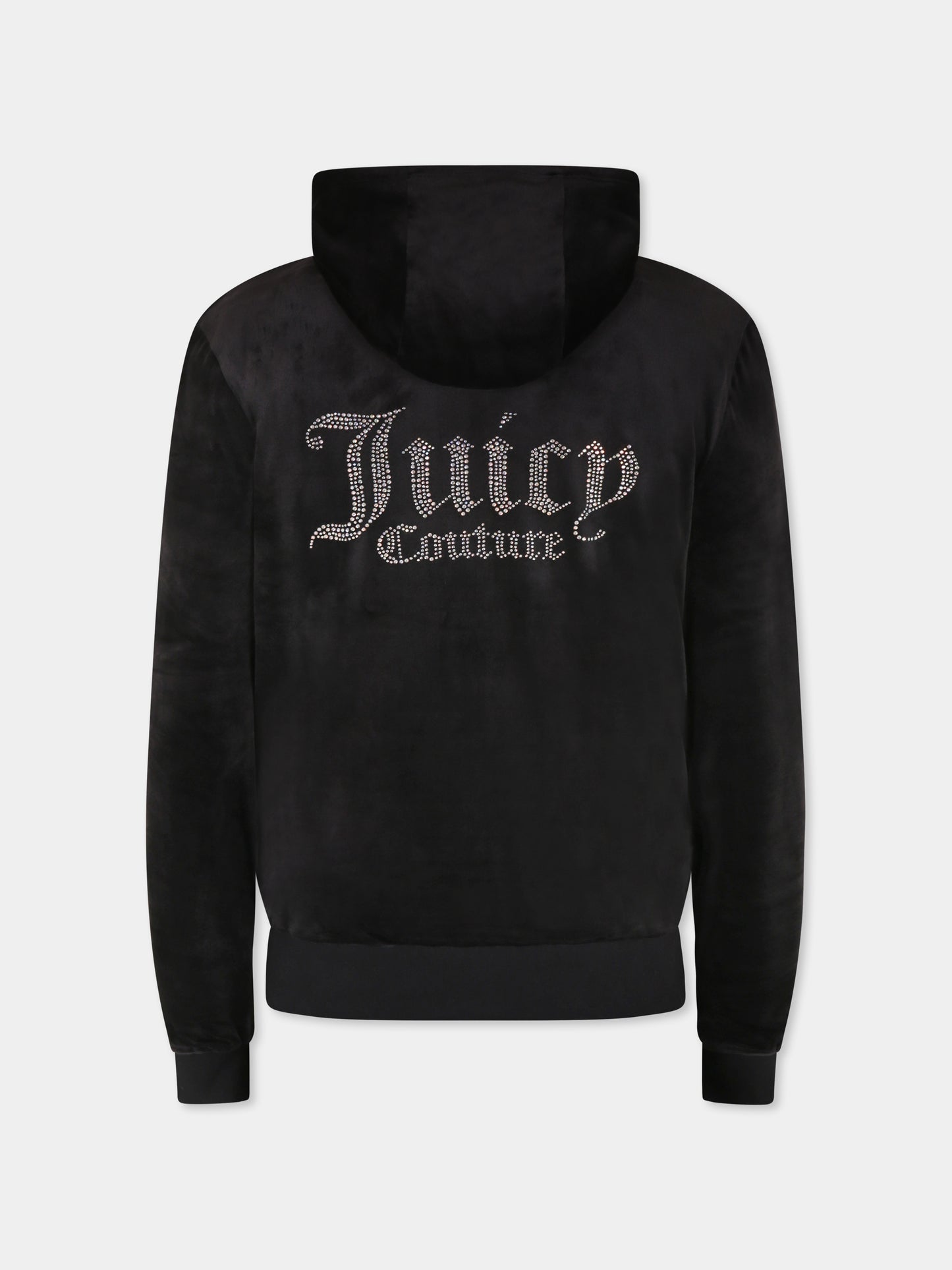 Black sweatshirt for girl with logo