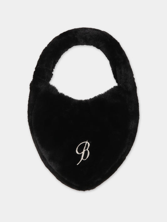 Black bag for girl with logo