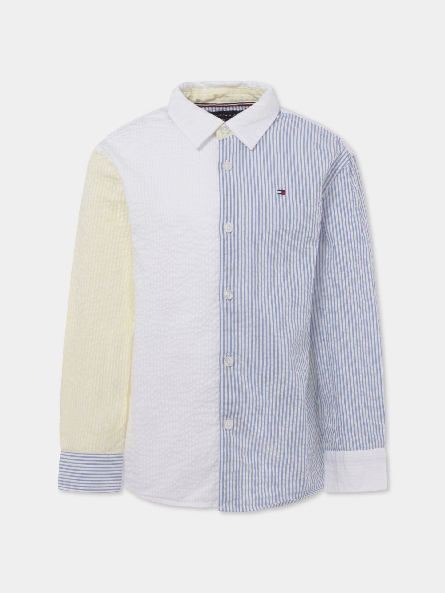 Multicolor shirt for boy with flag