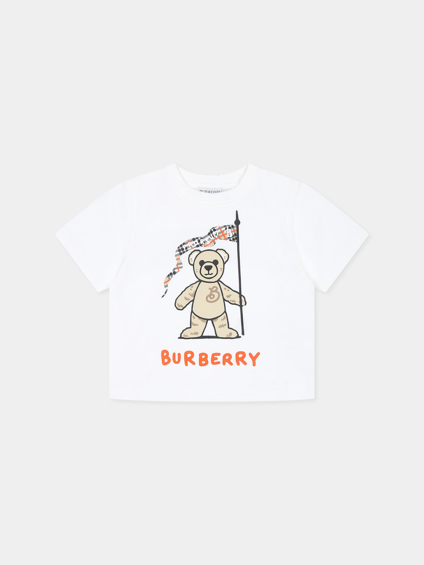 White t-shirt for babykids with Thomas bear