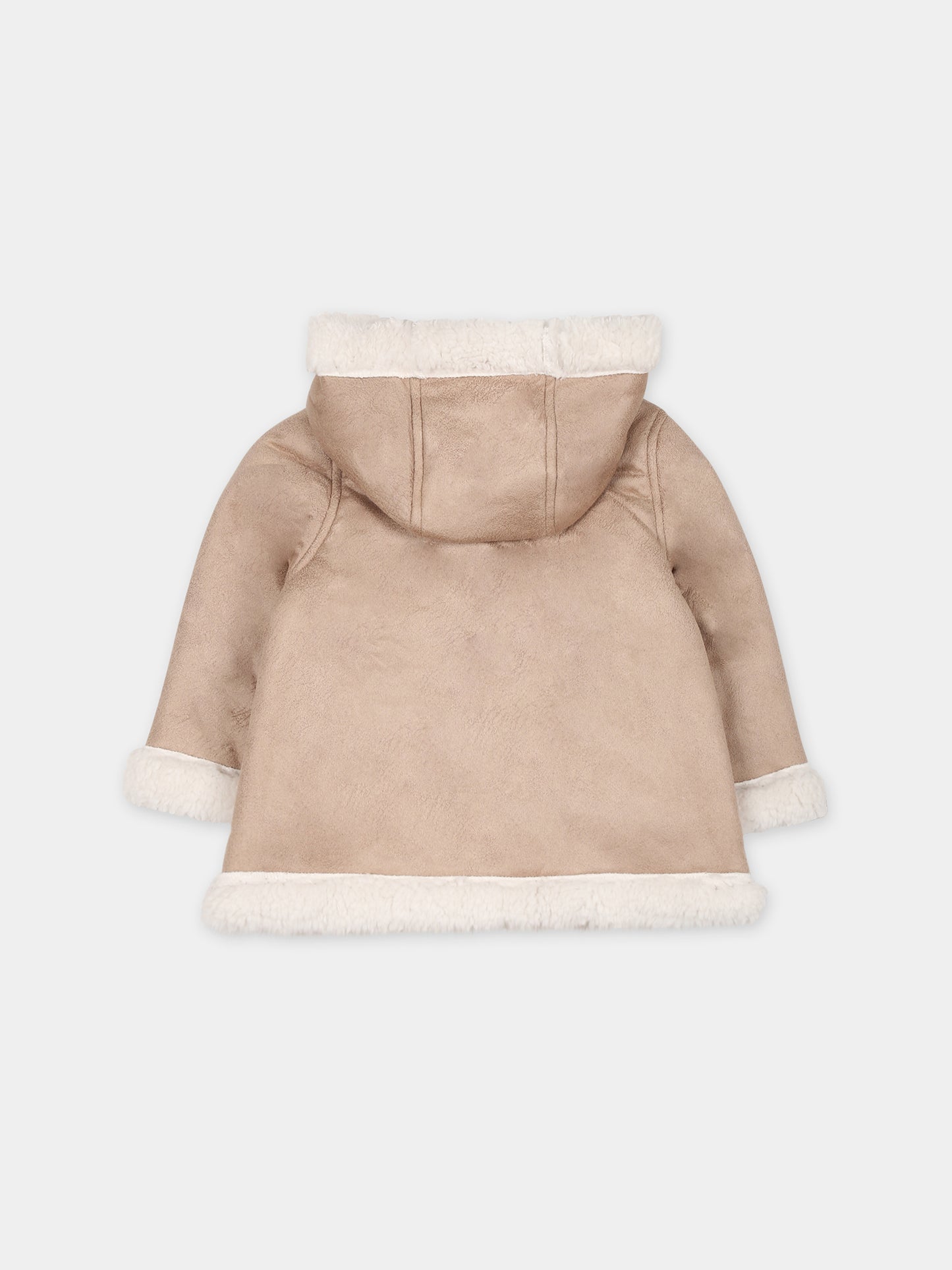 Beige coat for baby girl