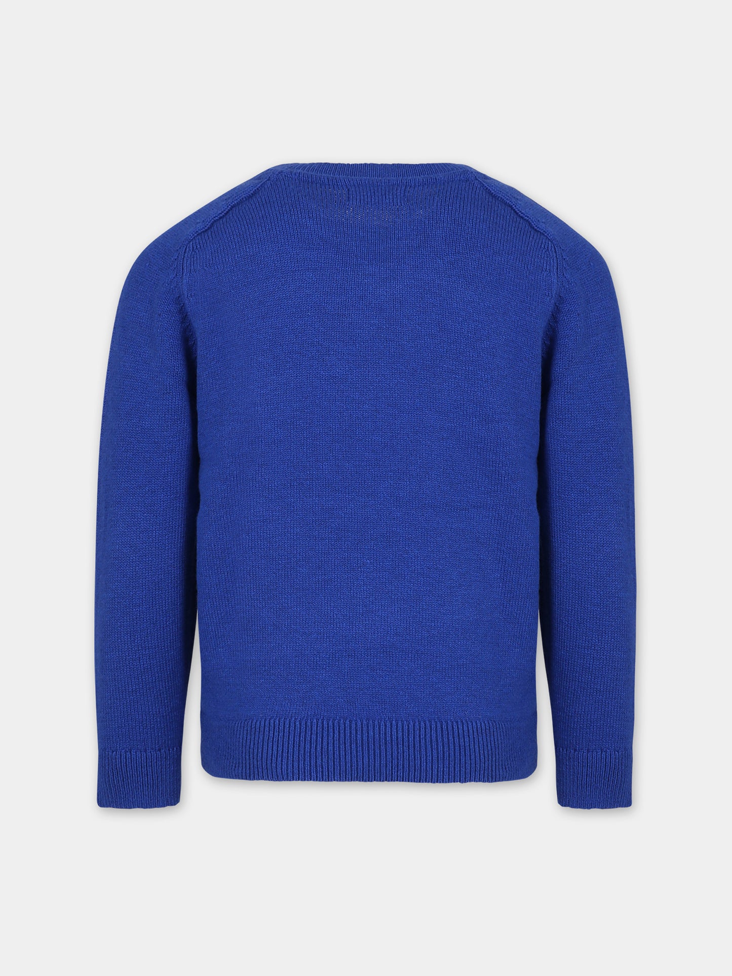 Light blue sweater for boy with logo