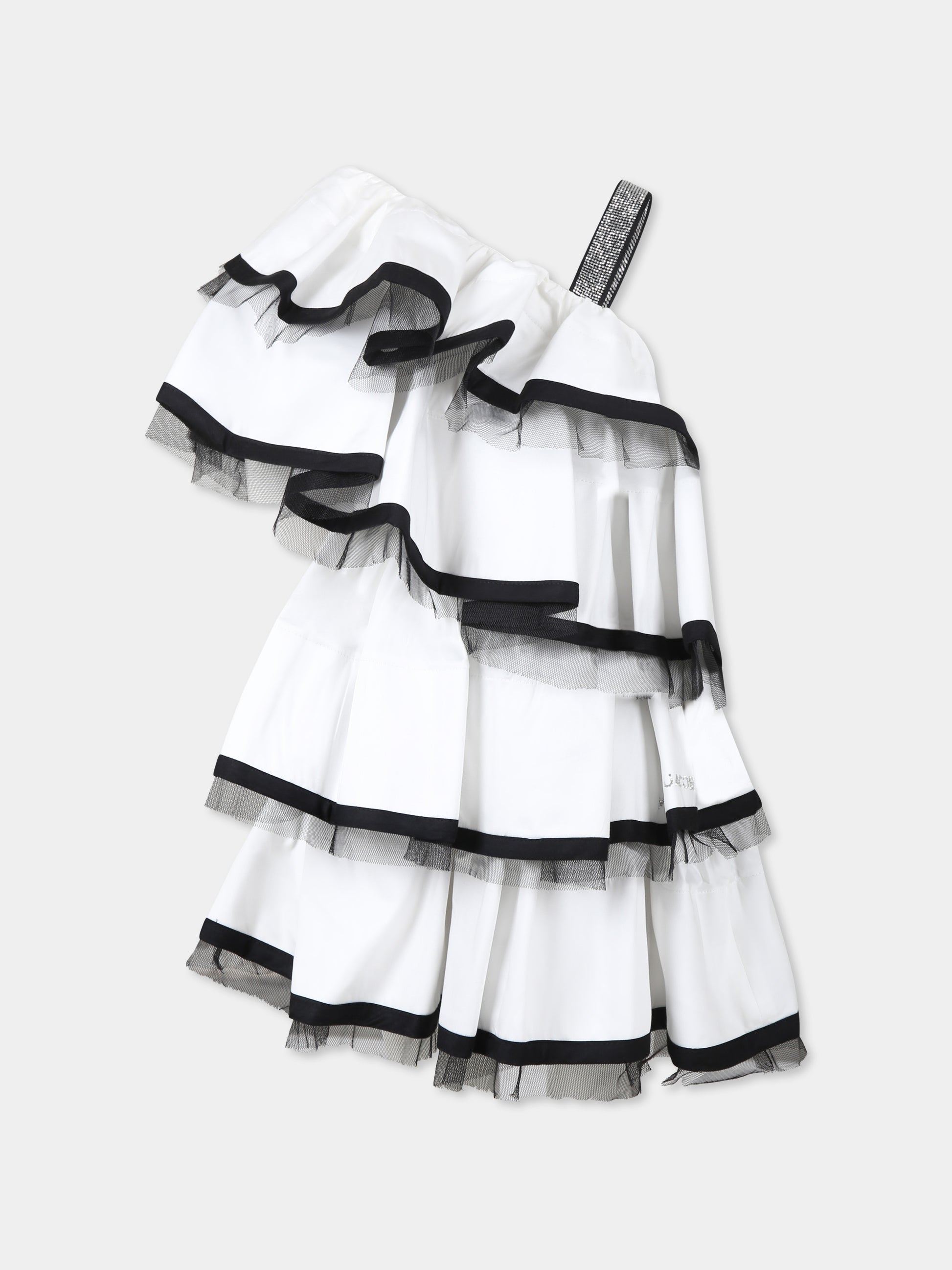 Vestito bianco per bambina con logo,Marc Jacobs,W60502 117