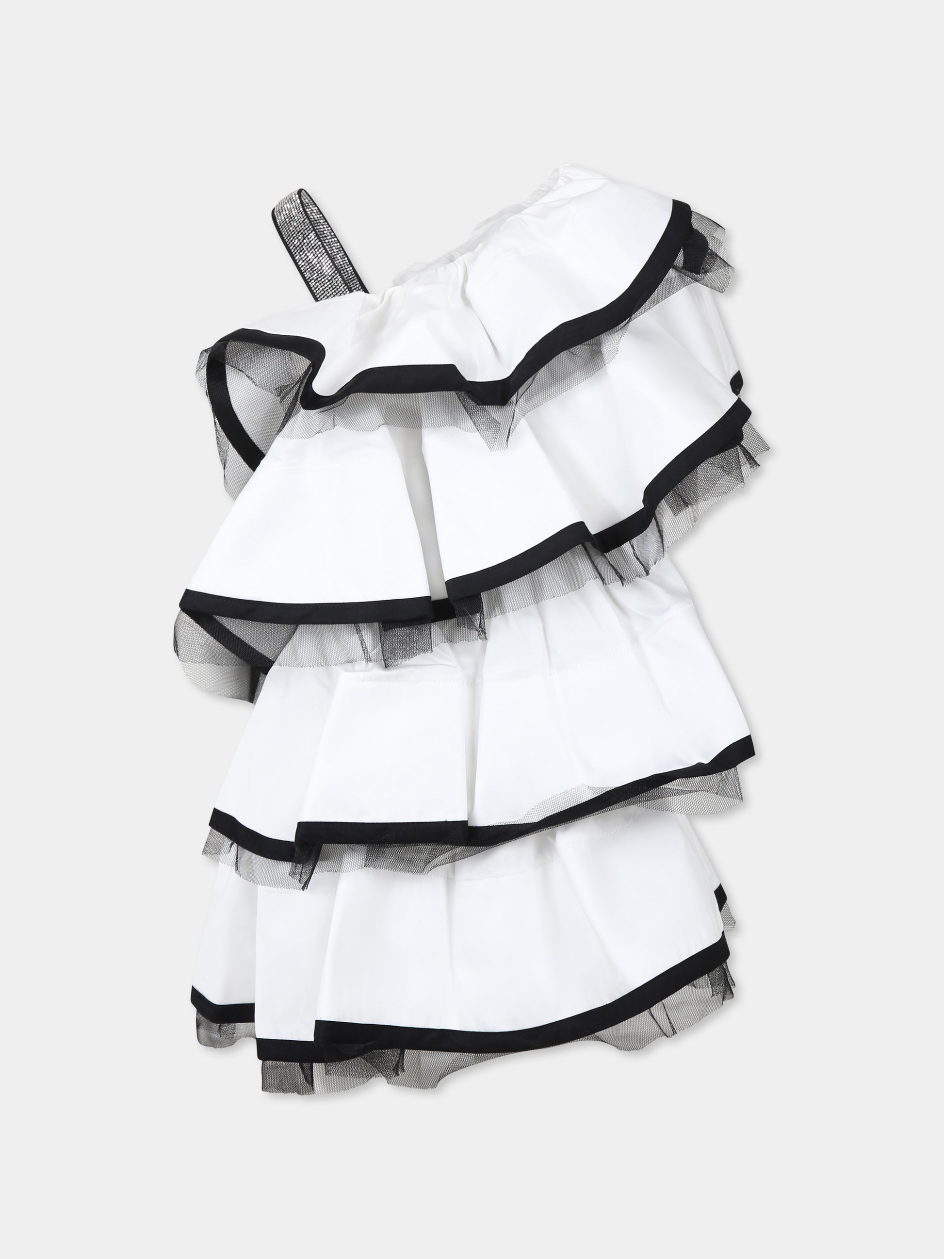 Vestito bianco per bambina con logo,Marc Jacobs,W60502 117