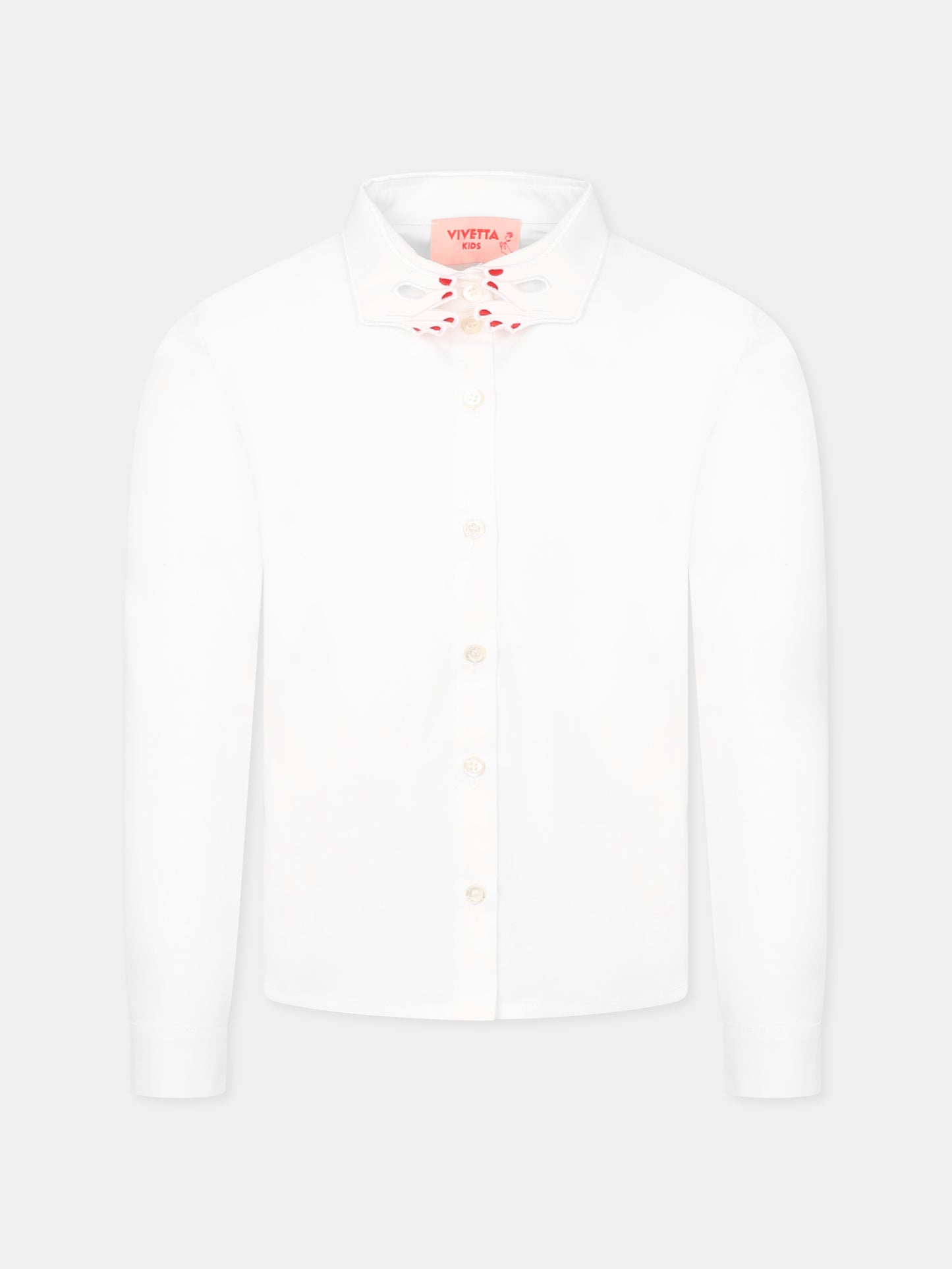 White shirt for girl with hands