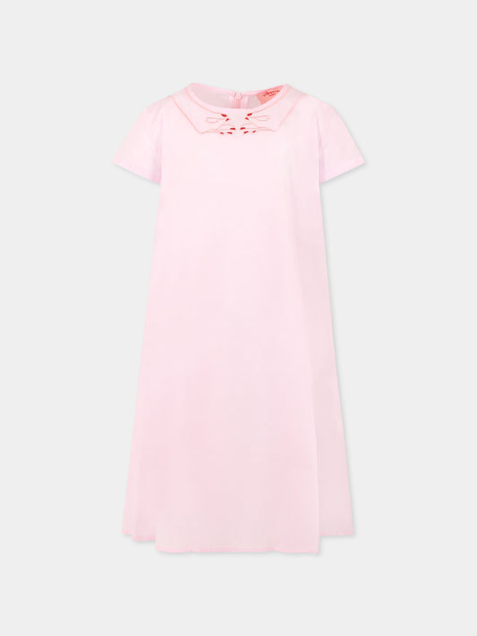 Vestito rosa per bambina con mani,Vivetta Kids,VE2536R