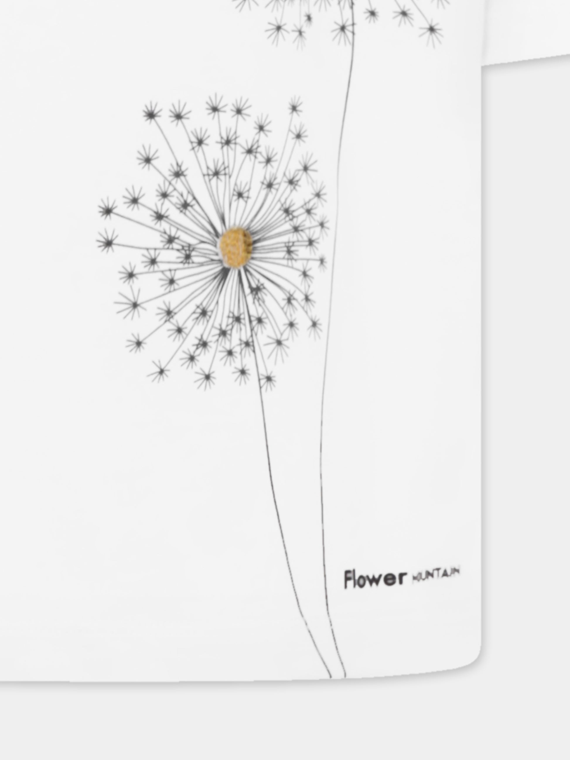 T-shirt bianca per bambini con fiori e logo,Flower Mountain,0N02 0016002878 01 SABURO