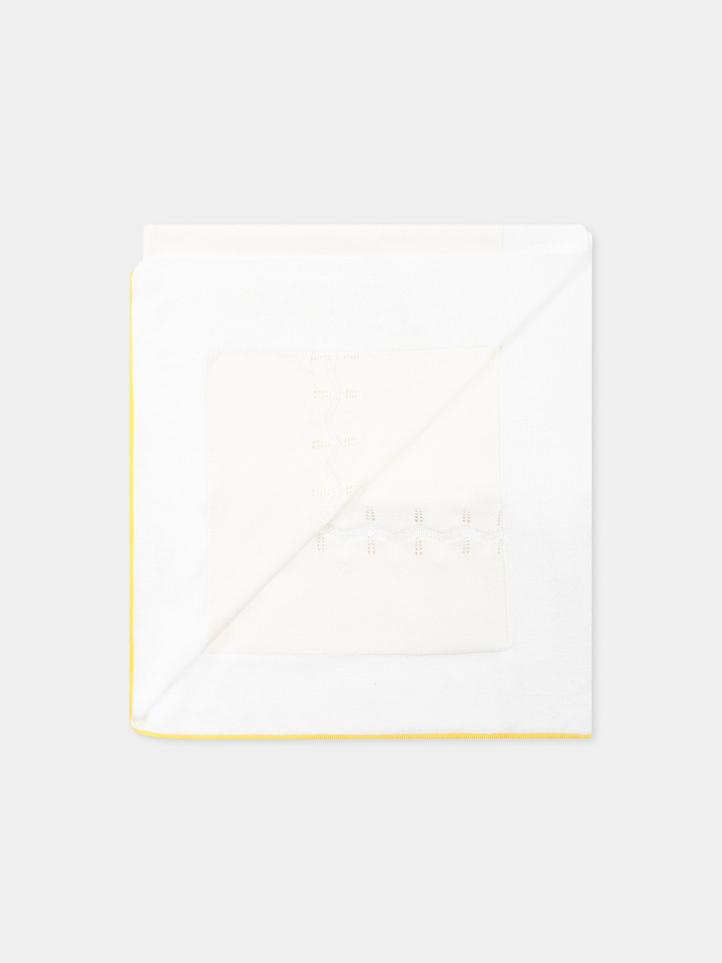 Coperta avorio per neonati con onde,Gensami,COP03-B-ONDA OFF WHITE