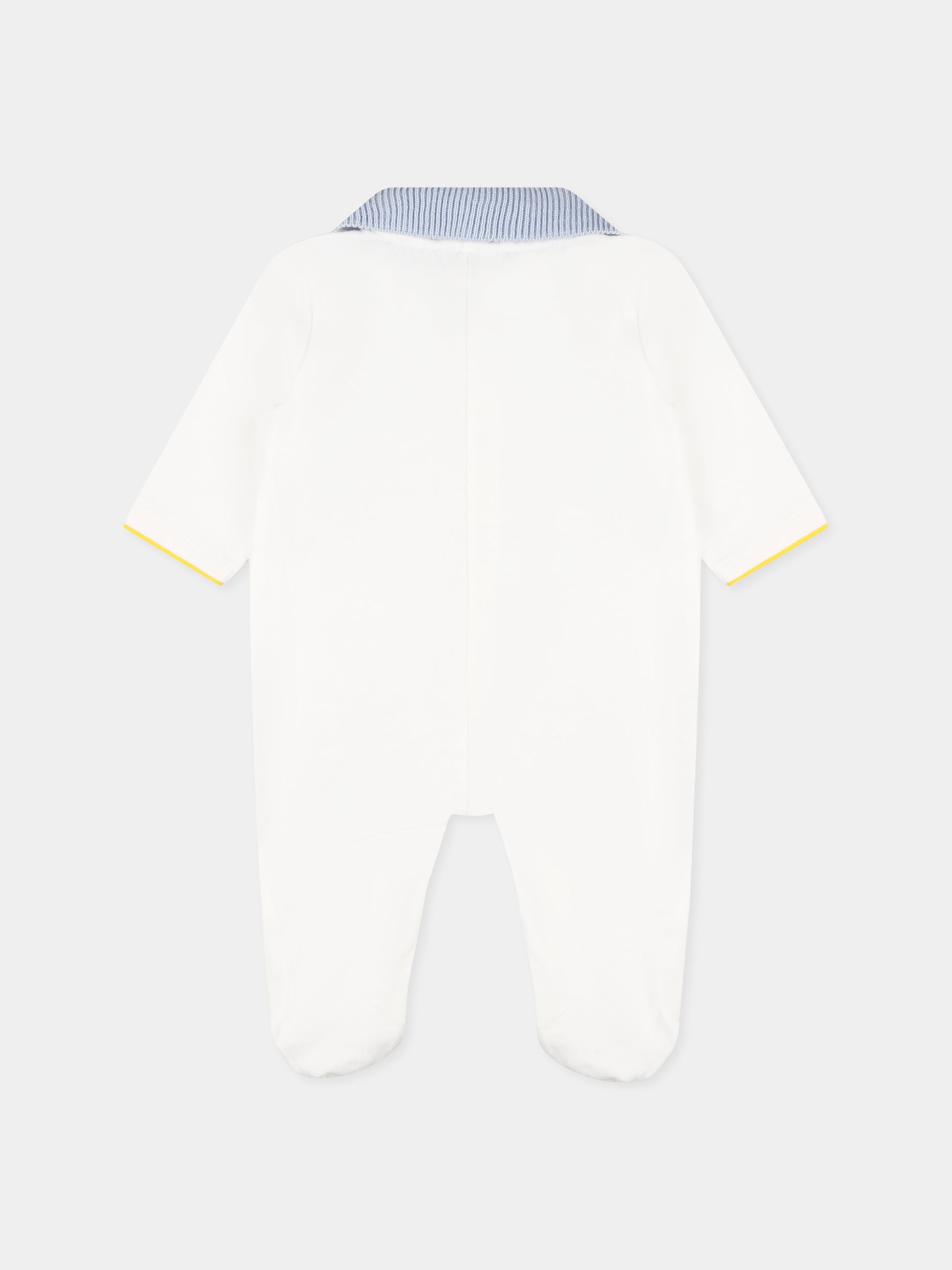 Tutina bianca per neonato con tasca,Gensami,TU01-B-JERSEY BB4