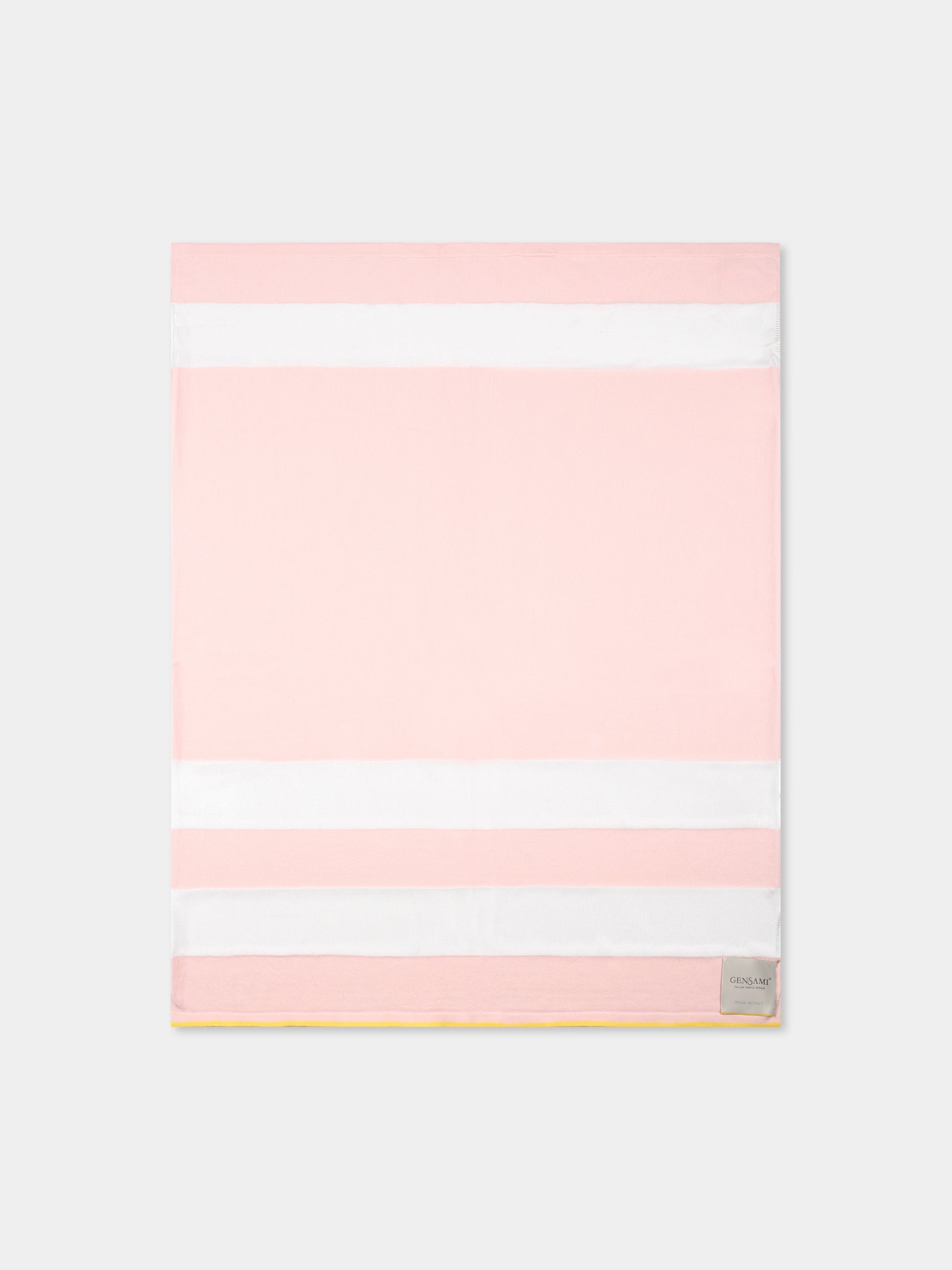 Coperta rosa per neonata con righe,Gensami,COP01-B-SH BABY PINK