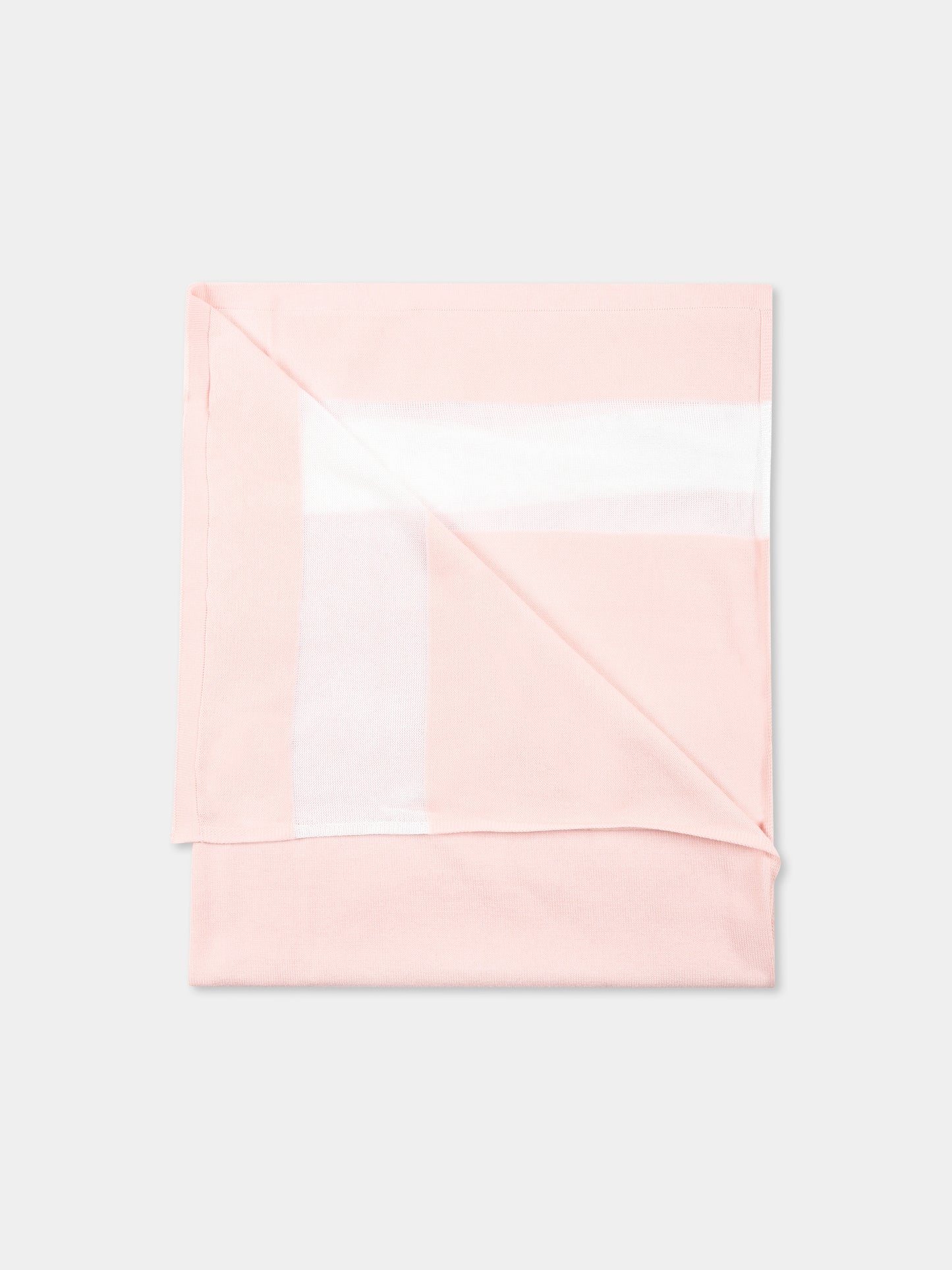Coperta rosa per neonata con righe,Gensami,COP01-B-SH BABY PINK