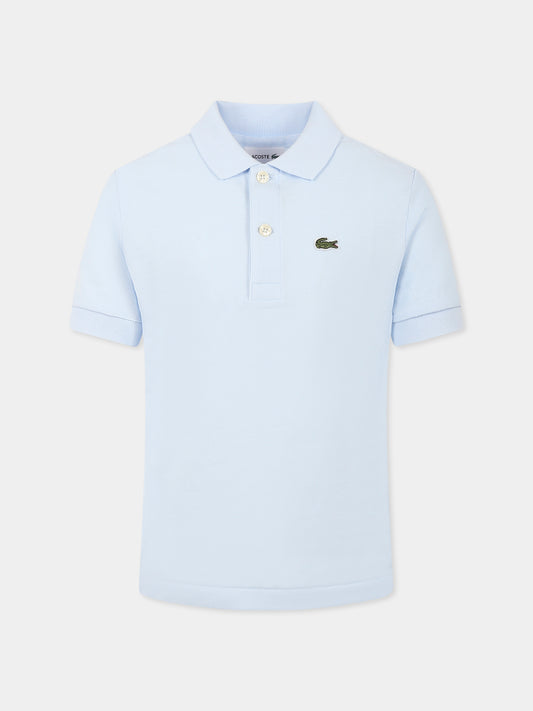 Polo celeste per bambini con coccodrillo,Lacoste,PJ2909 T01