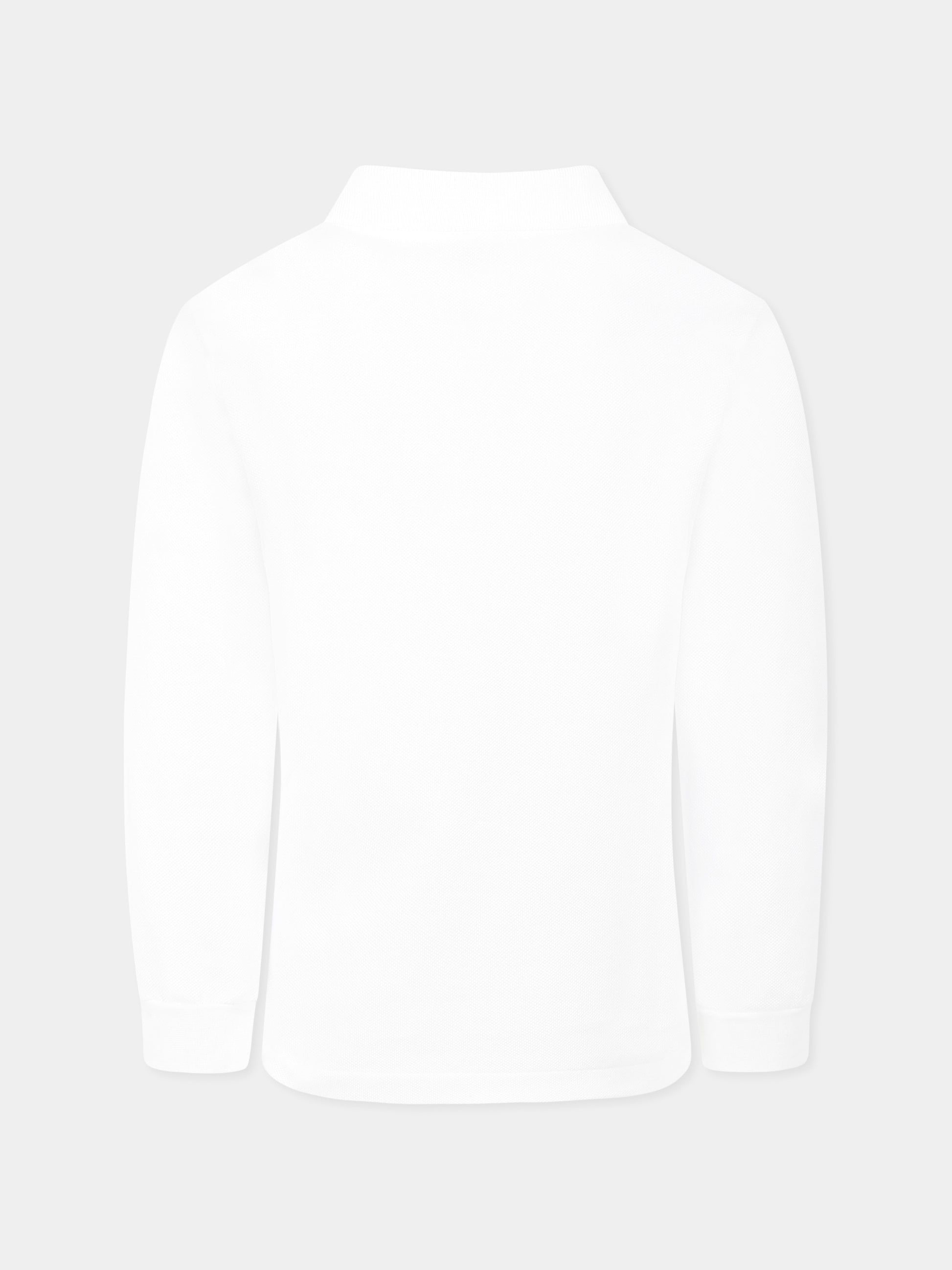 Polo bianca per bambino con coccodrillo,Lacoste,PJ8915 001