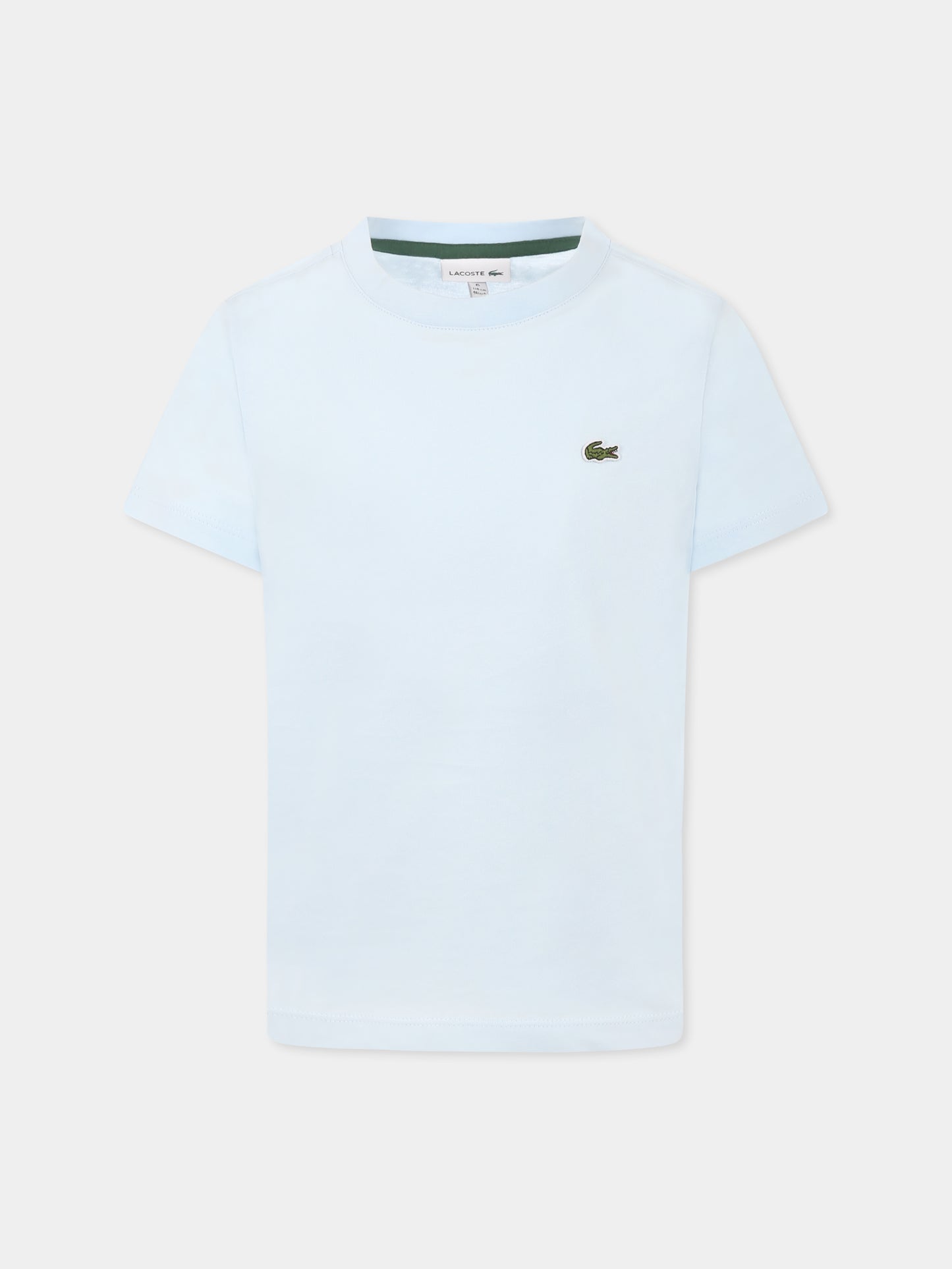 T-shirt celeste per bambini con coccodrillo,Lacoste,TJ1122 T01