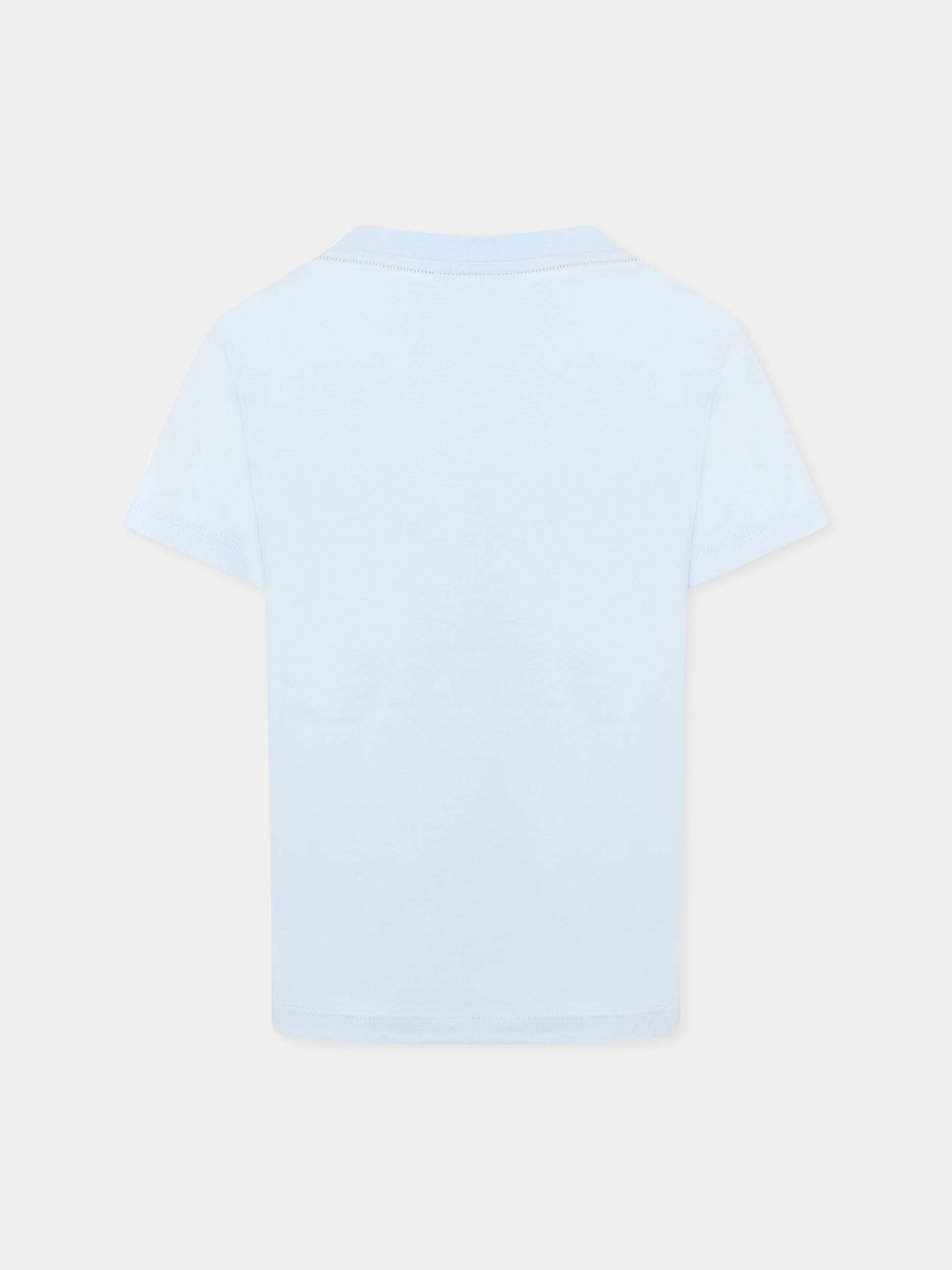 T-shirt celeste per bambini con coccodrillo,Lacoste,TJ1122 T01