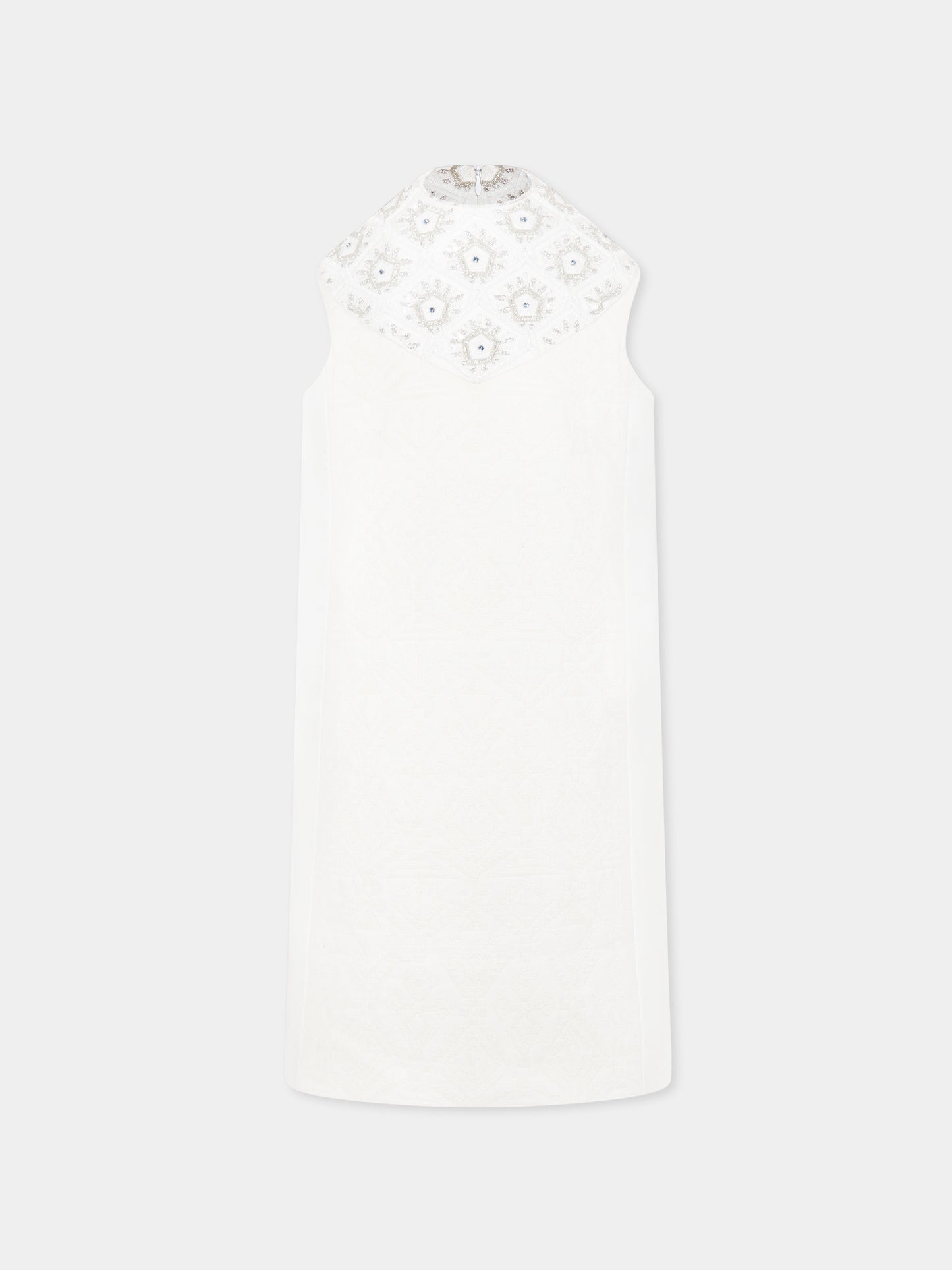 Ivory dress for girl with flowers