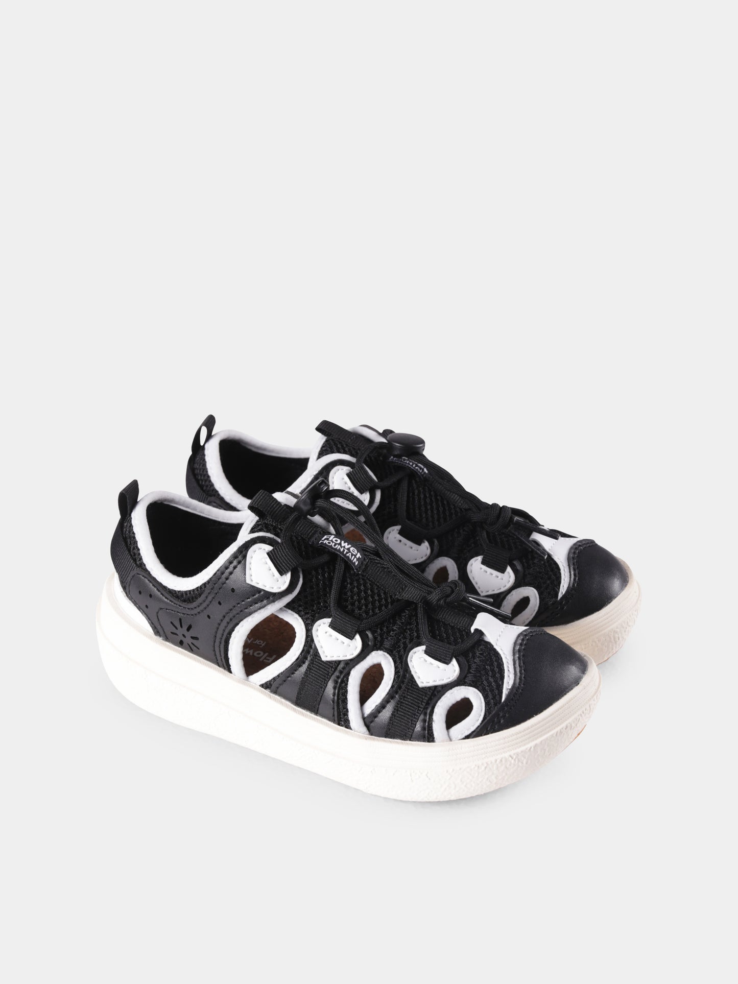 Sneakers Chomei nere per bambini,Flower Mountain,001 1501073 01 1A06 CHOMEI