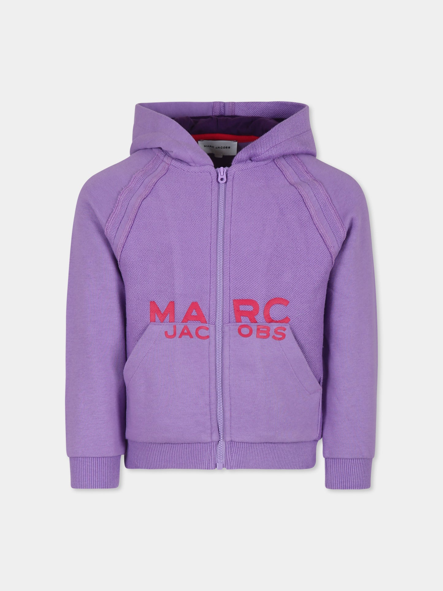 Felpa viola per bambina con logo,Marc Jacobs,W15683 919